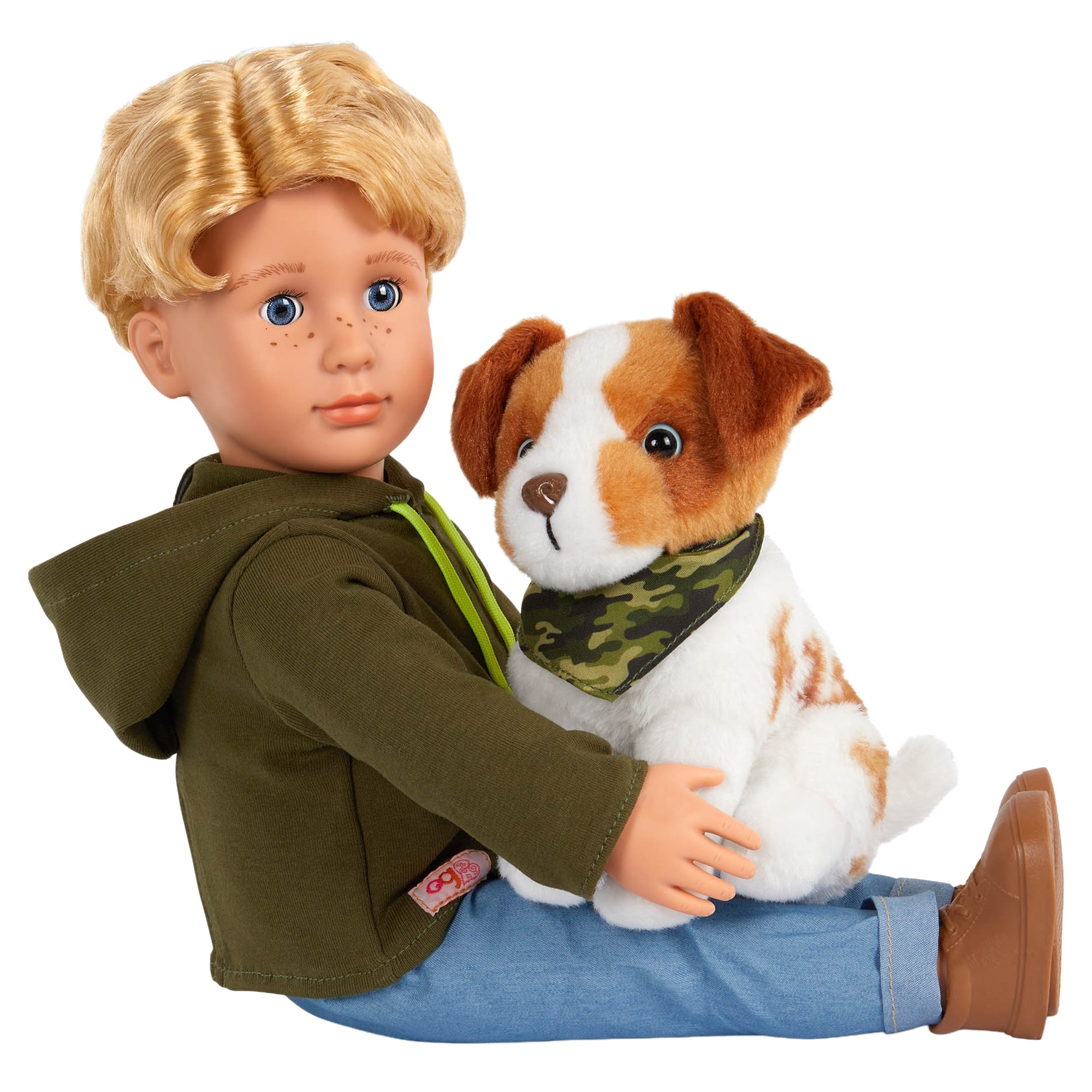 Doll w/ Pet Dog, Elliot & Australian Shepherd - Mastermind Toys___249447