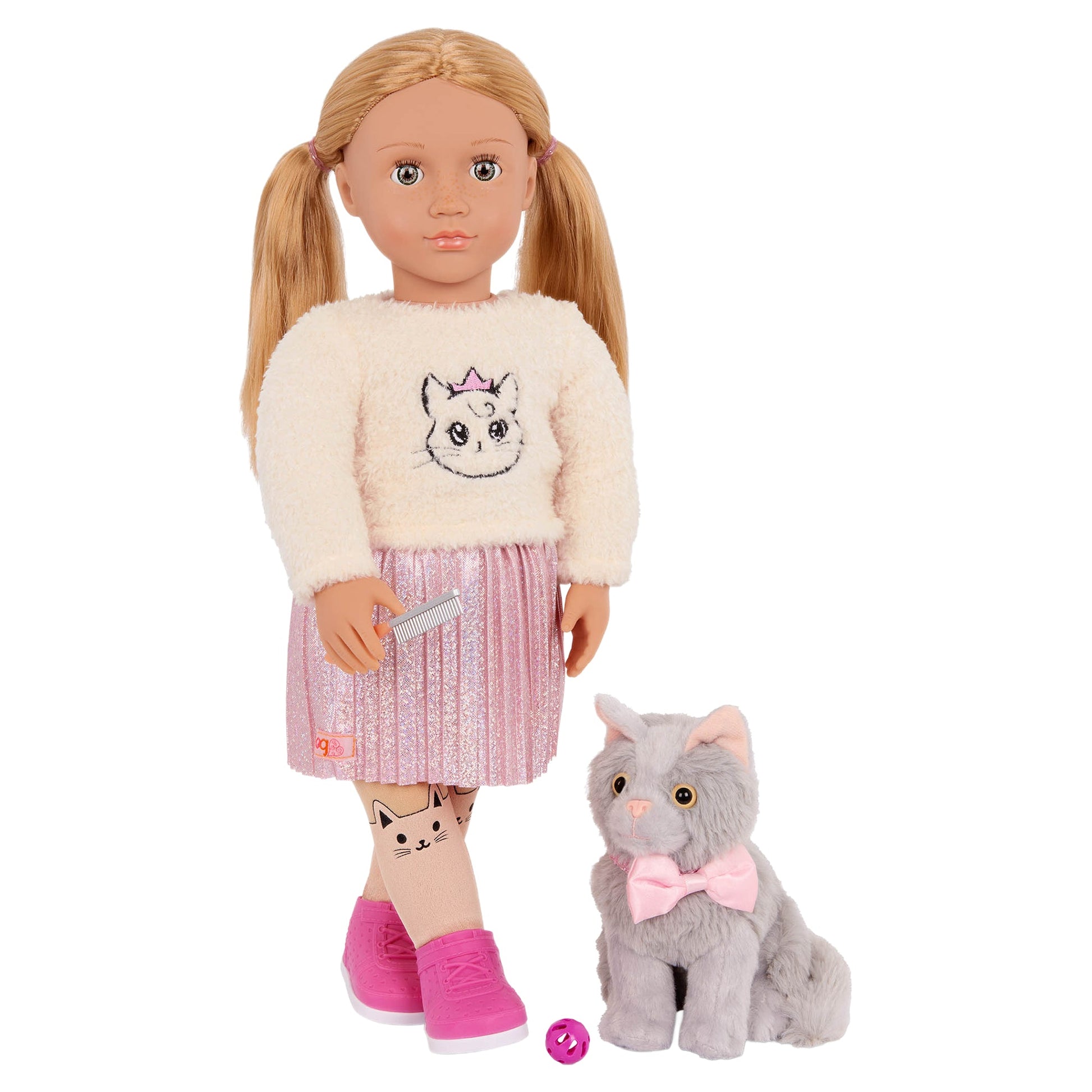 Doll w/ Pet Kitten, Sheela & Sammy - Mastermind Toys___249449