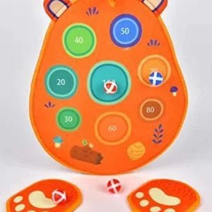 Double Sided Fabric Target Game with 6 Throwing Balls - Bear - Mastermind Toys___255093