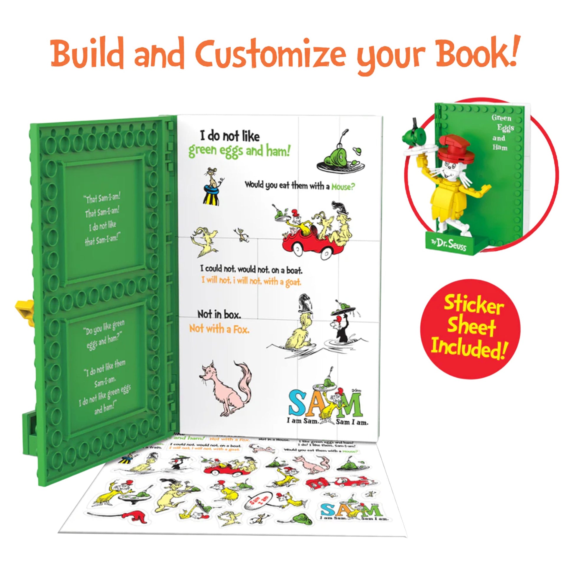 Dr. Suess Build - A - Books: Green Eggs and Ham - 107 Pieces - Mastermind Toys___249889