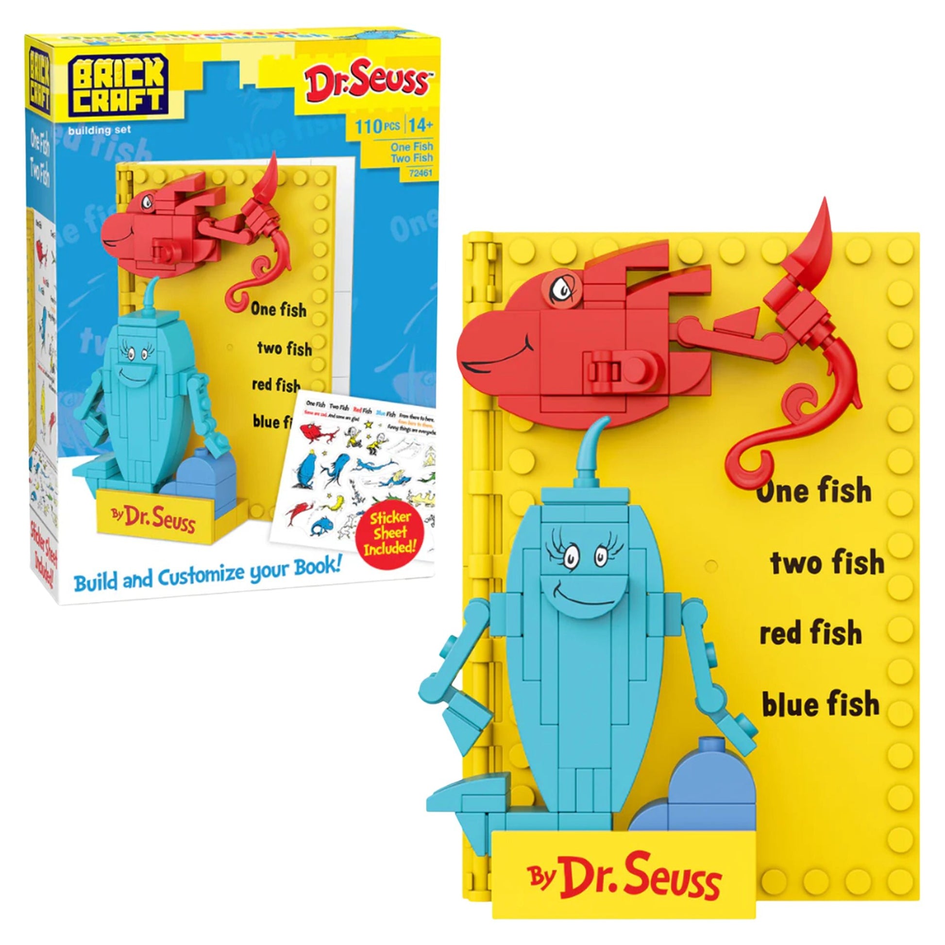 Dr. Suess Build - A - Books: One Fish, Two Fish - 106 Pieces - Mastermind Toys___249890