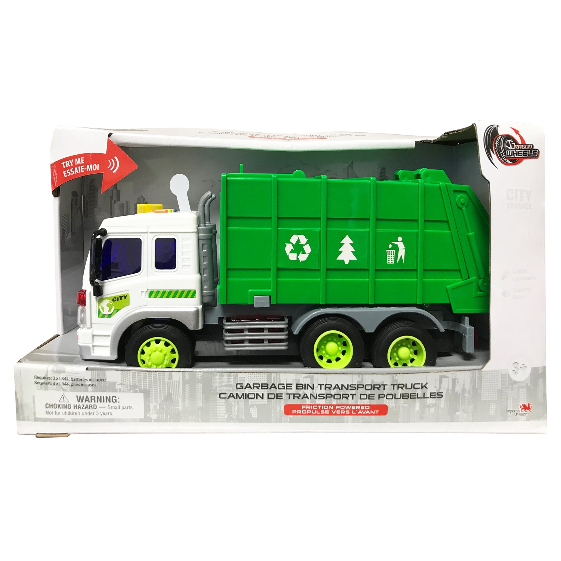 Dragon Wheels Garbage Truck City Service - Mastermind Toys___248085