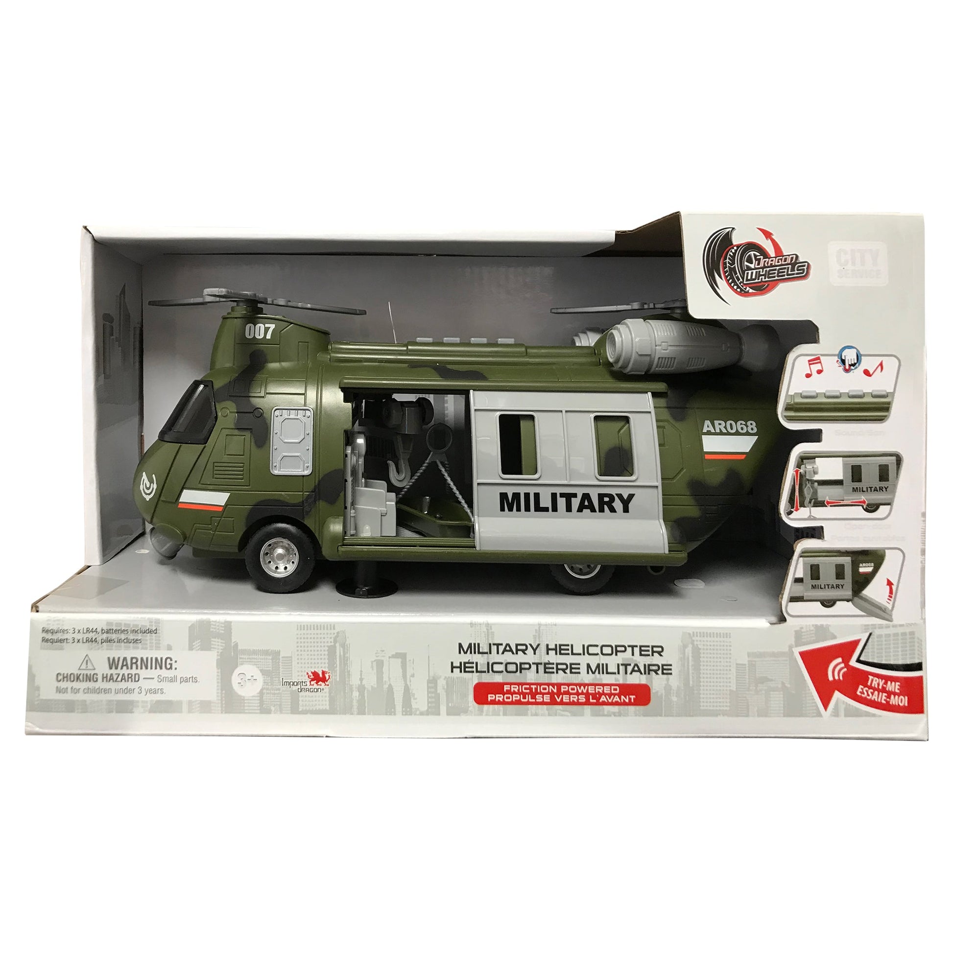 Dragon Wheels Military Helicopter - Mastermind Toys___248094