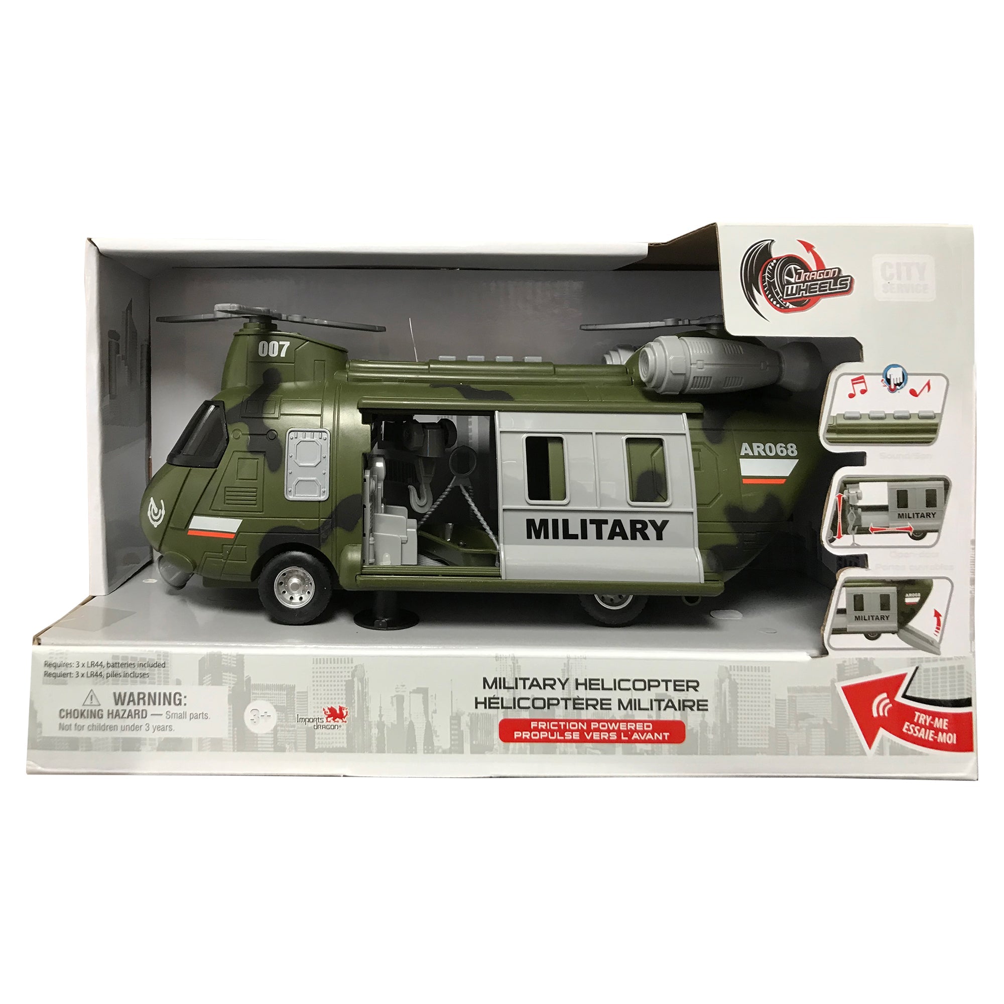 Dragon Wheels Military Helicopter - Mastermind Toys___248094