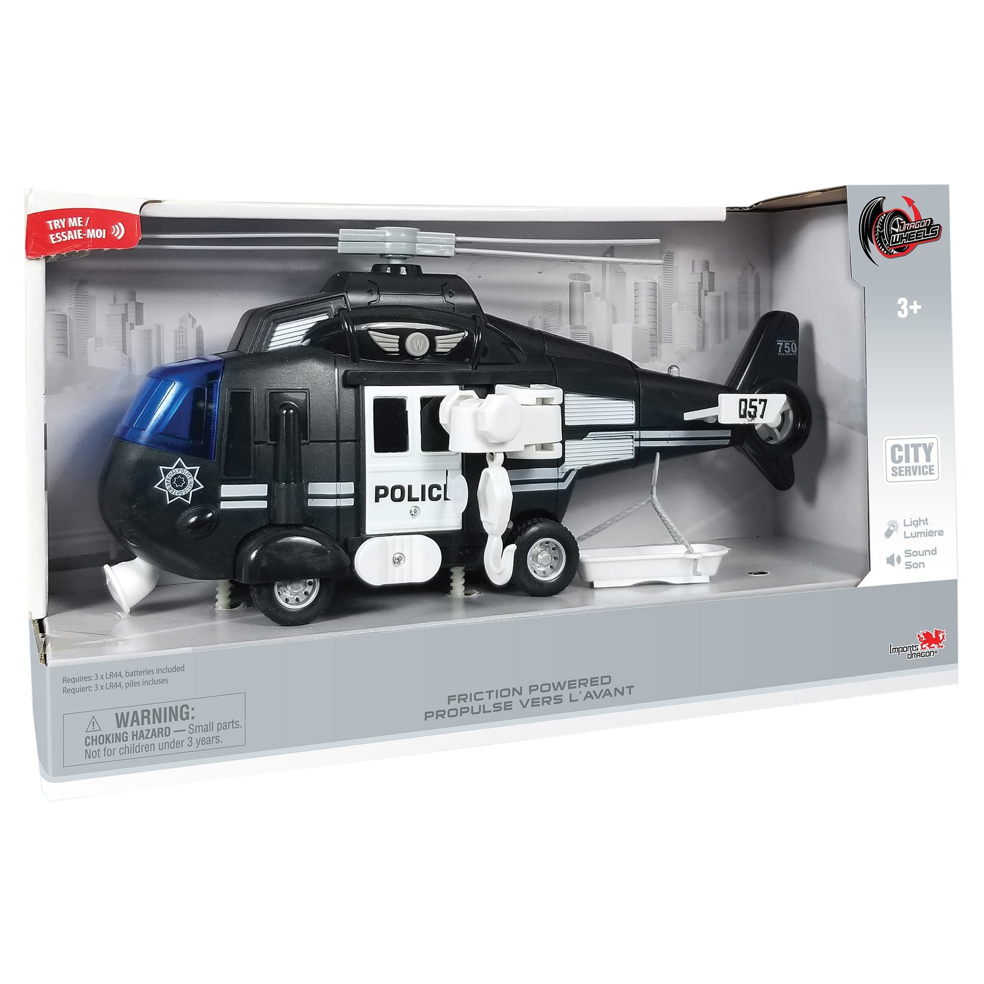 Dragon Wheels Police Helicopter City Service - Mastermind Toys___248086