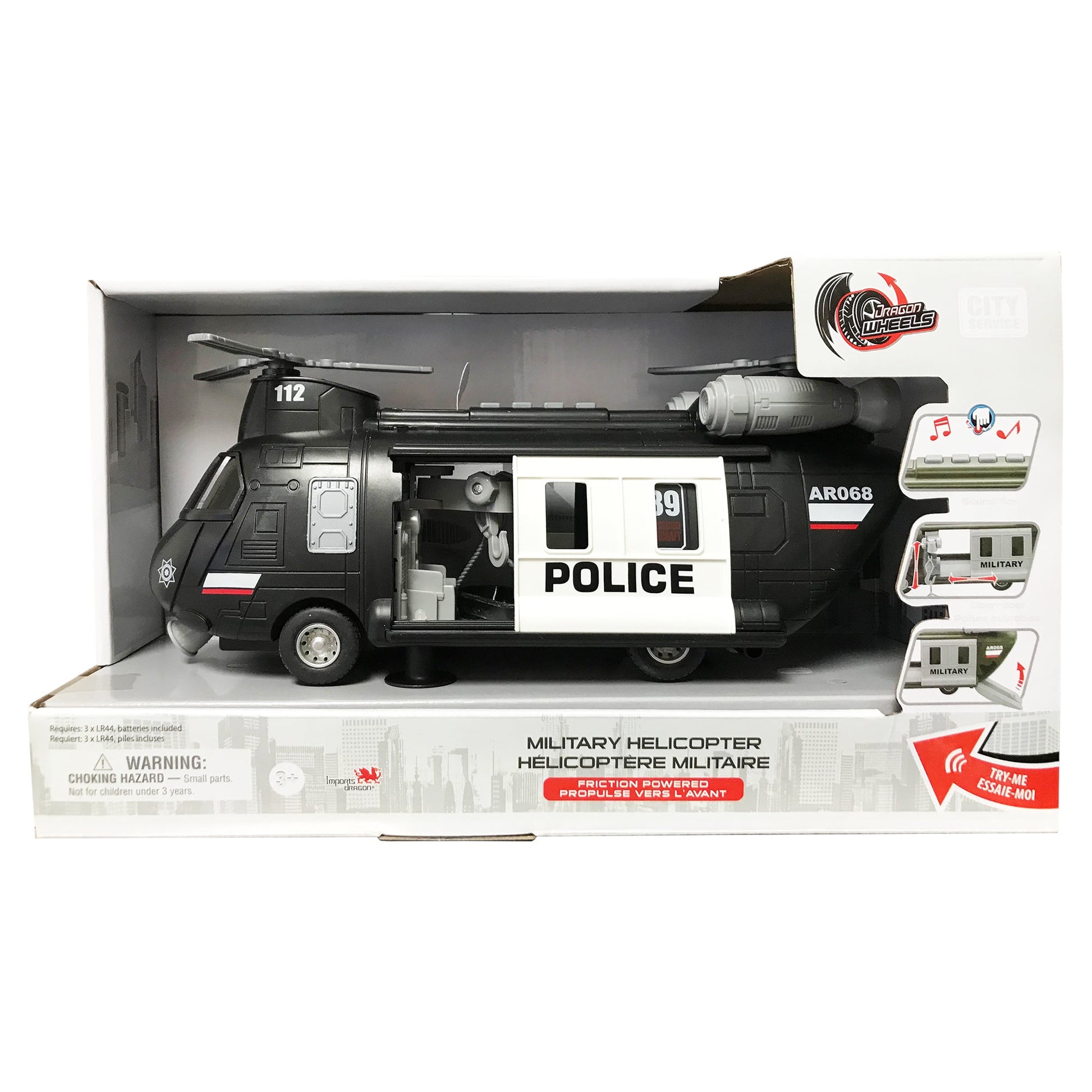 Dragon Wheels Rescue Police Helicopter - Mastermind Toys___248095