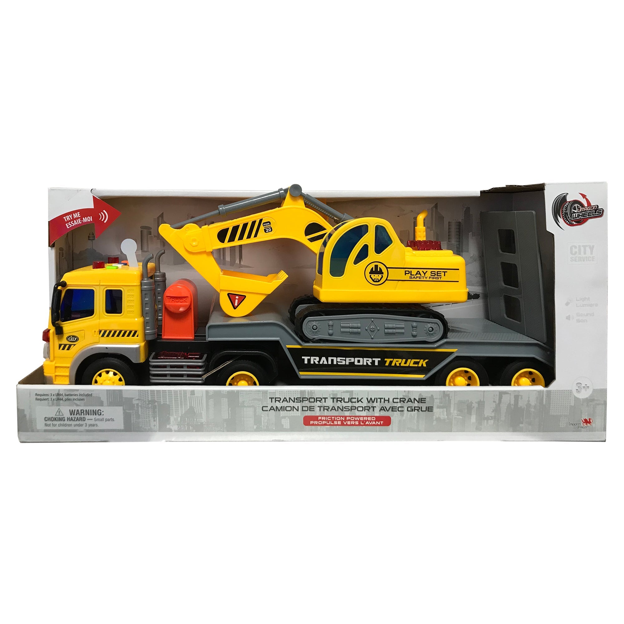 Dragon Wheels Transport Truck with Crane - Mastermind Toys___248091