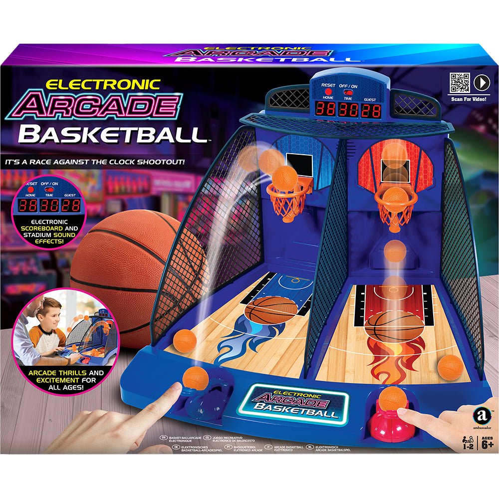 Fat Brain Toys Electronic Arcade Basketball Hyper Neon Giochi per età da 6 a 7 anni
