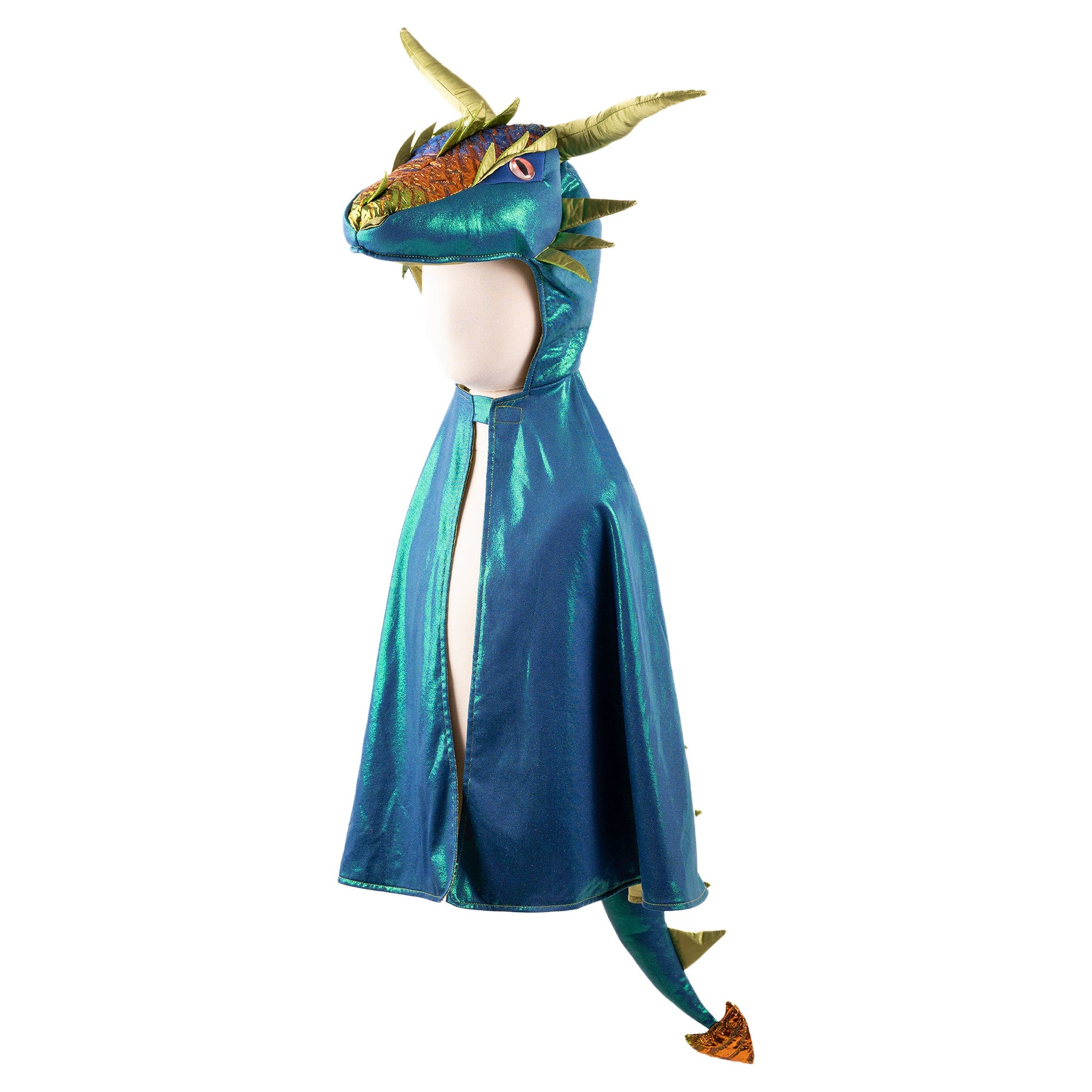 Emerald The Metallic Dragon Cape, Size 5 - 6 - Mastermind Toys___245108