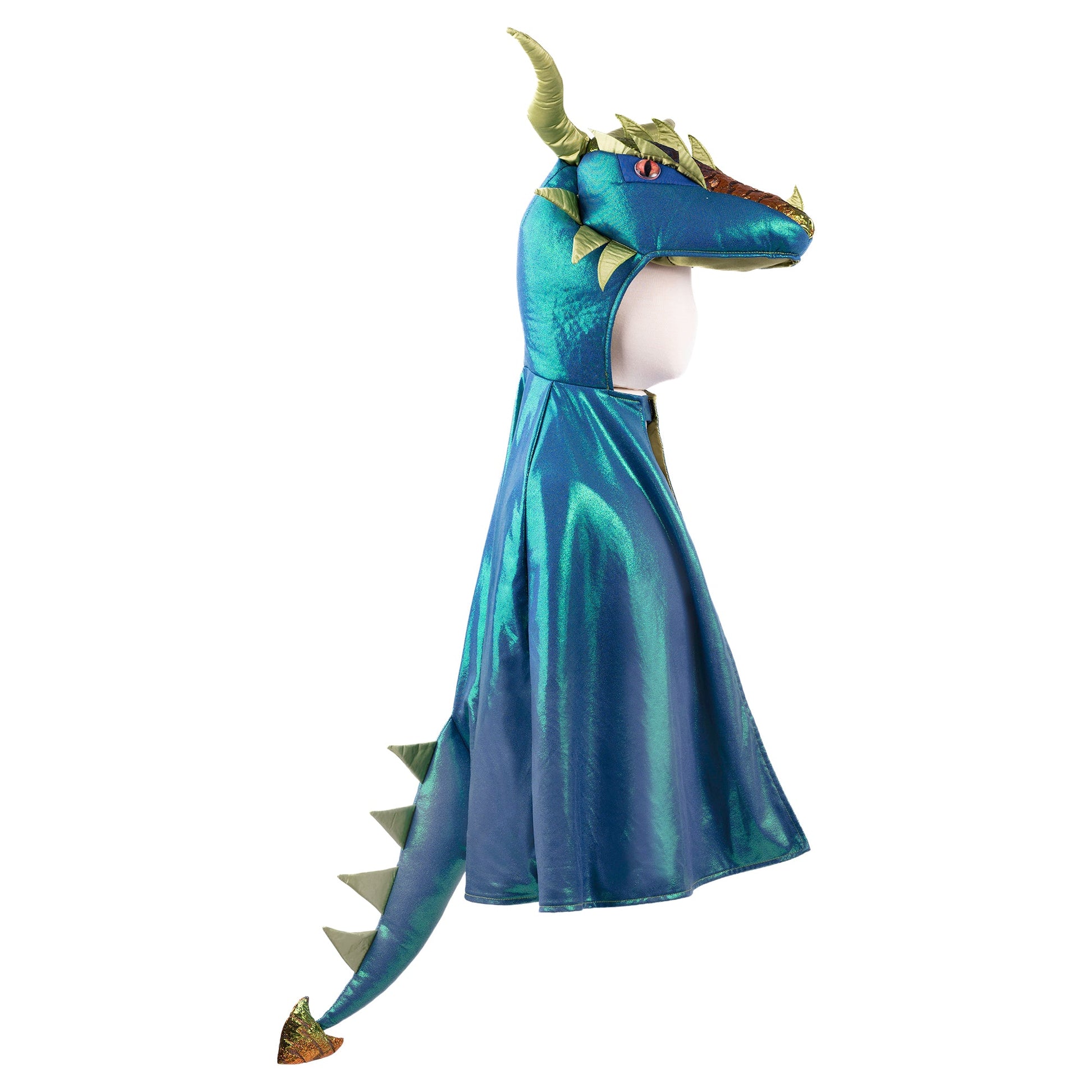 Emerald The Metallic Dragon Cape, Size 5 - 6 - Mastermind Toys___245108