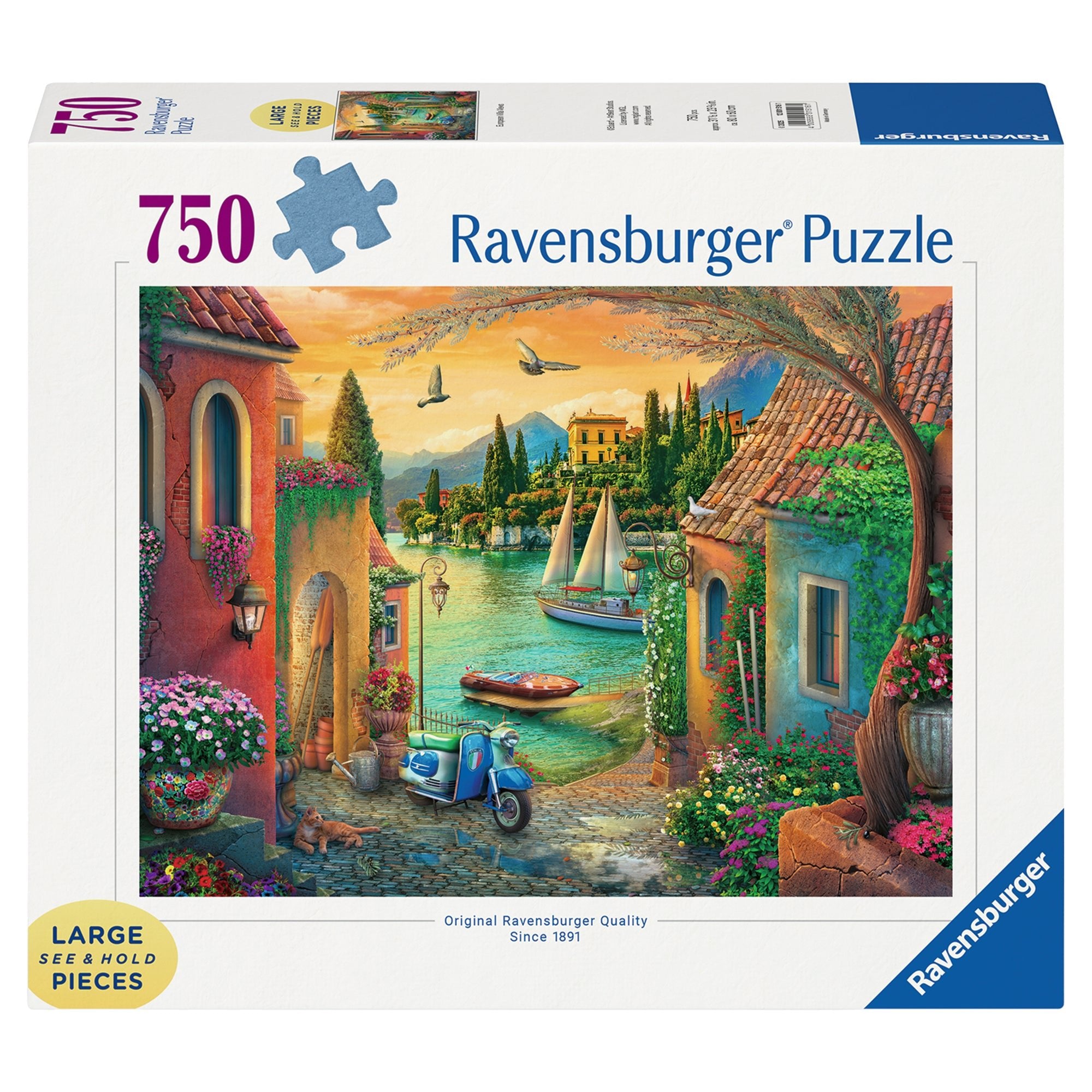 European Villa Views 750 Pc Large Format Puzzle - Mastermind Toys___248466