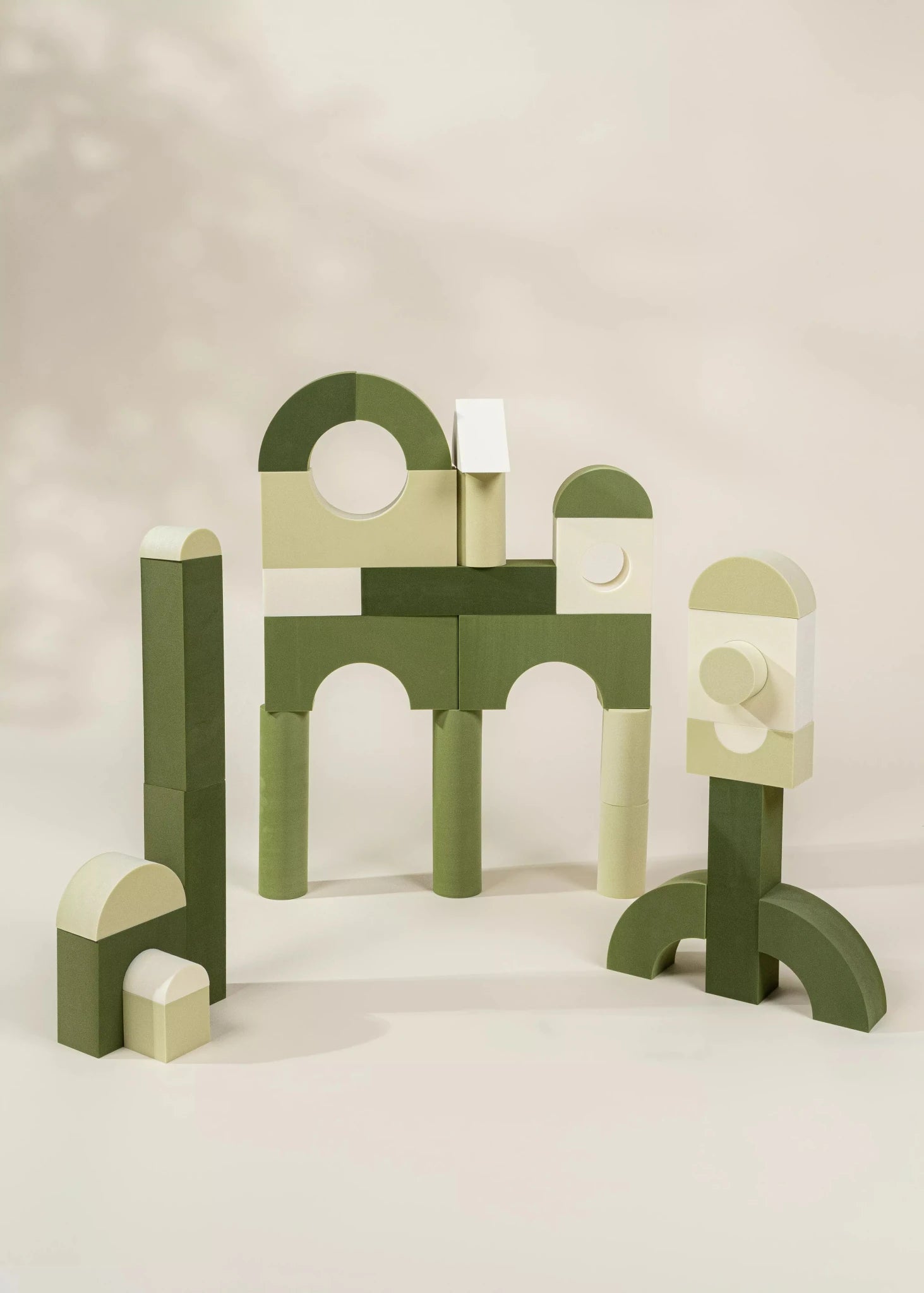 EVA Foam Building Blocks Set - Medium (52pcs) Green Combo - Mastermind Toys___244740