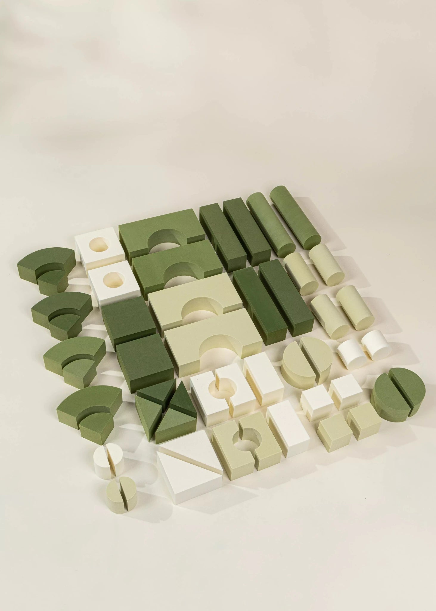 EVA Foam Building Blocks Set - Medium (52pcs) Green Combo - Mastermind Toys___244740