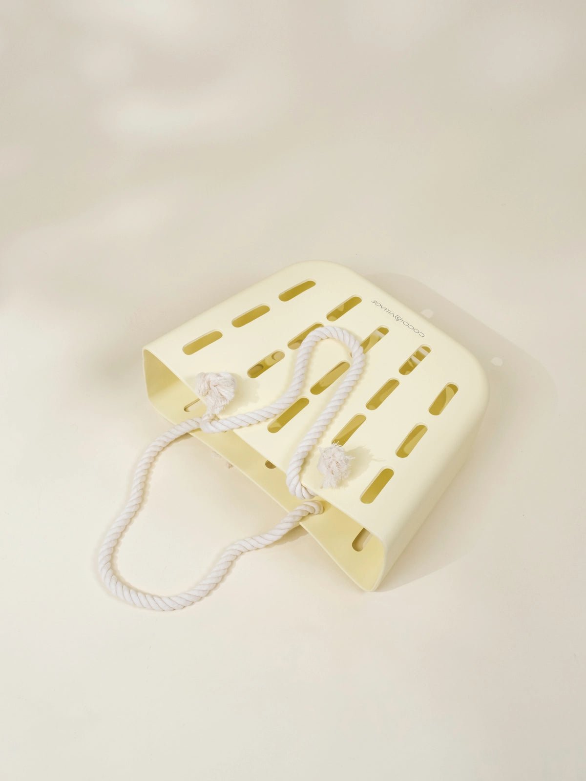 EVA Waterproof Beach Bag With Cotton Handle Rope - Cream - Mastermind Toys___245657