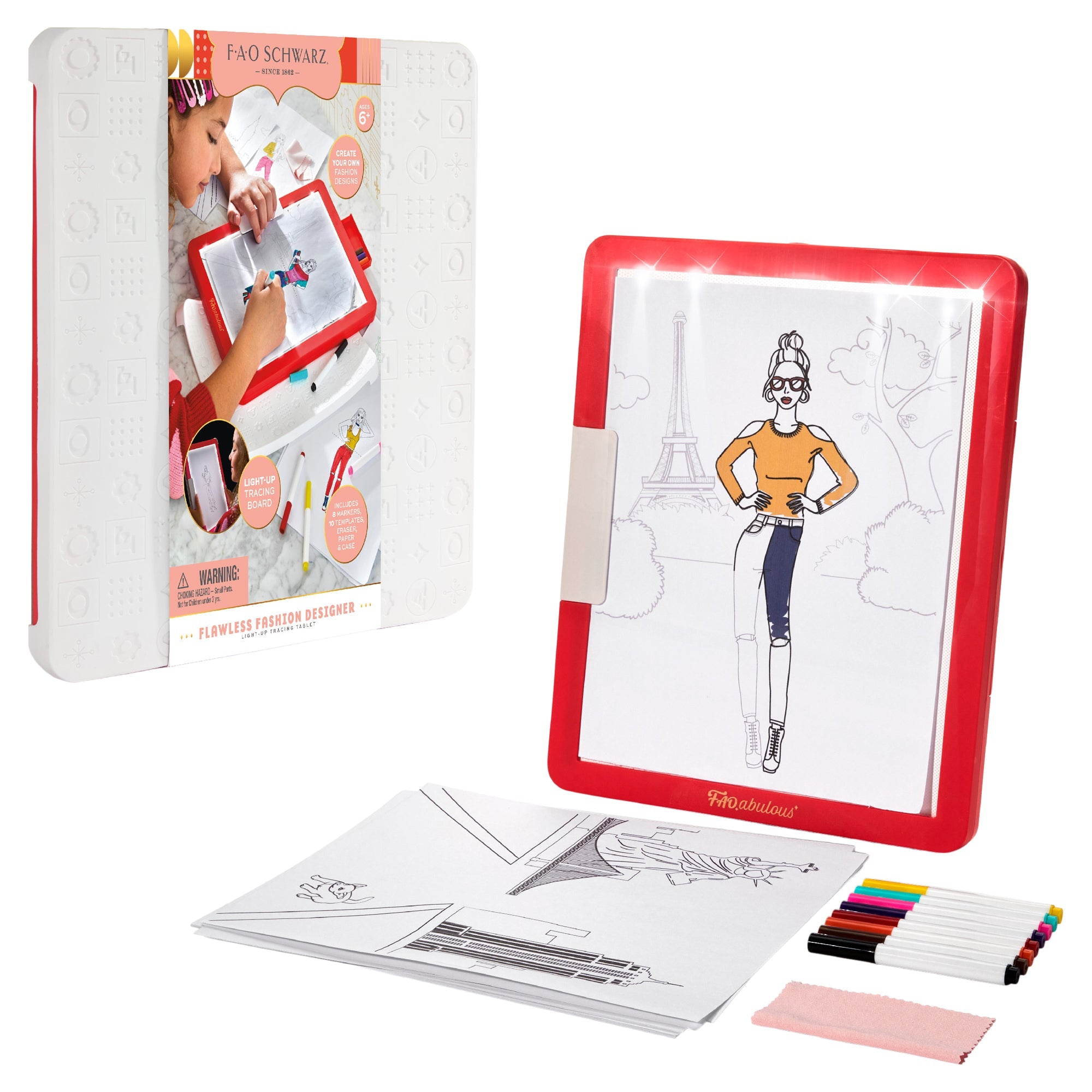 F.A.O. Schwarz® Flawless Fashion Designer Light - Up Tracing Tablet - Mastermind Toys___249069