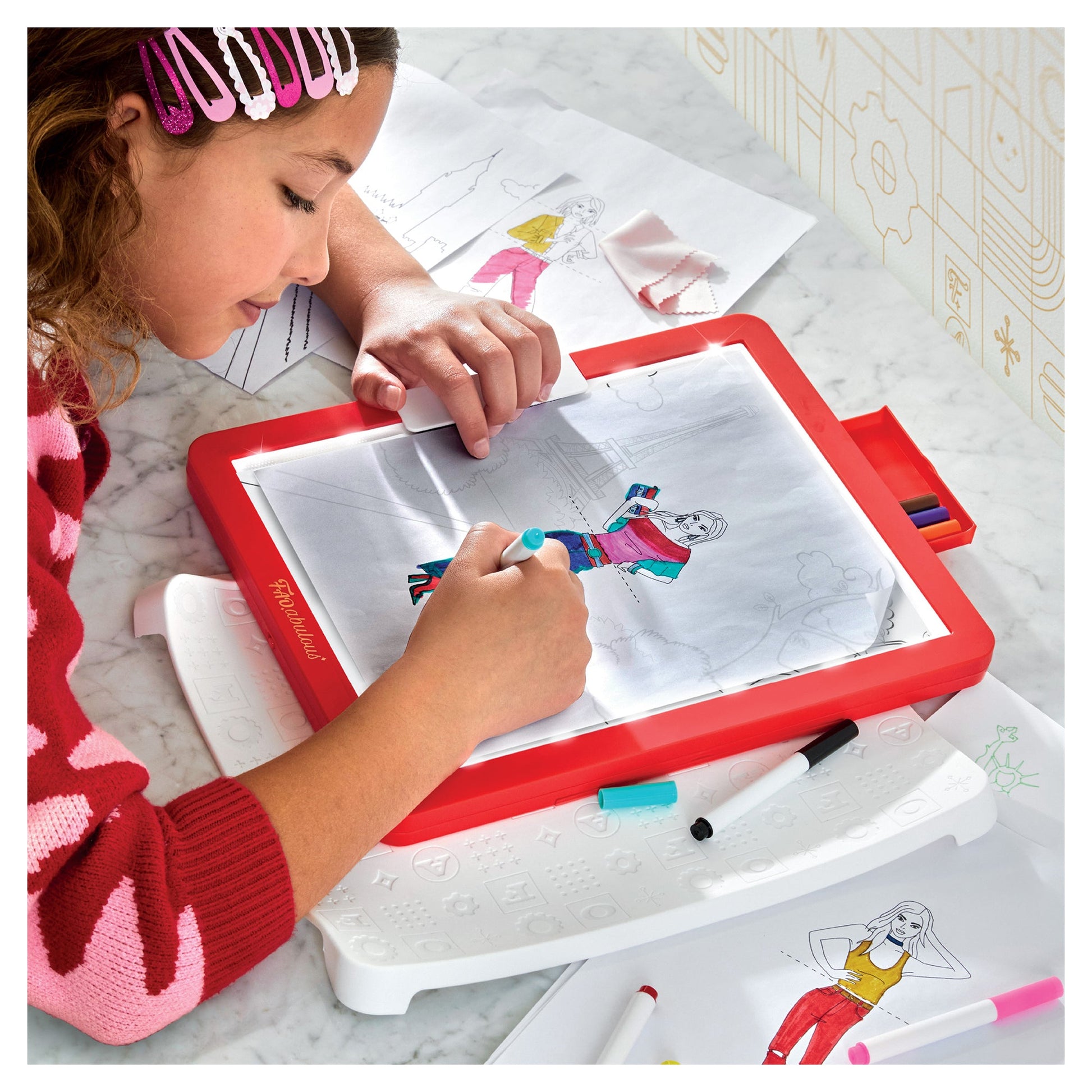 F.A.O. Schwarz® Flawless Fashion Designer Light - Up Tracing Tablet - Mastermind Toys___249069