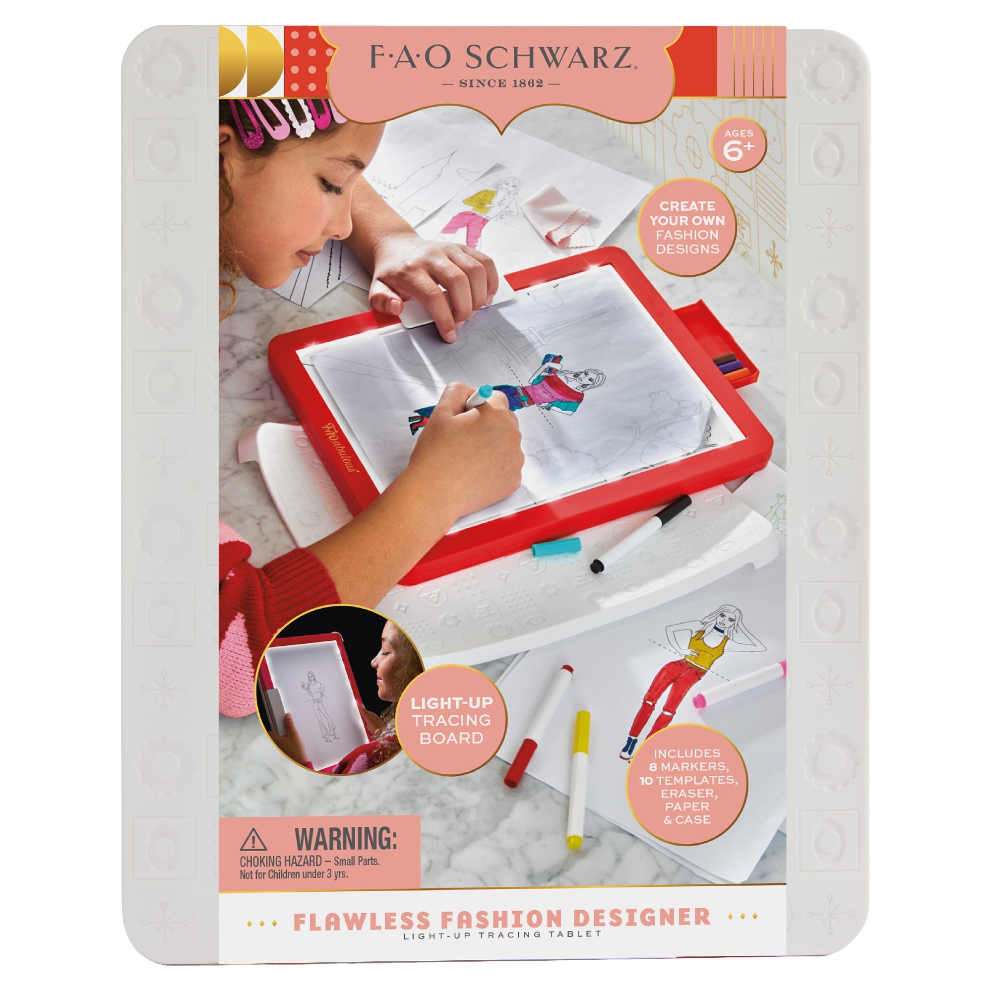 F.A.O. Schwarz® Flawless Fashion Designer Light - Up Tracing Tablet - Mastermind Toys___249069