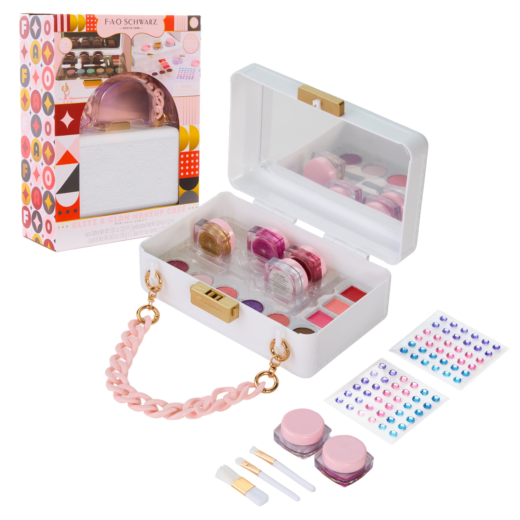 FAO Schwarz® Glitz & Glam Portable Vanity Makeup Case - Mastermind Toys___249065