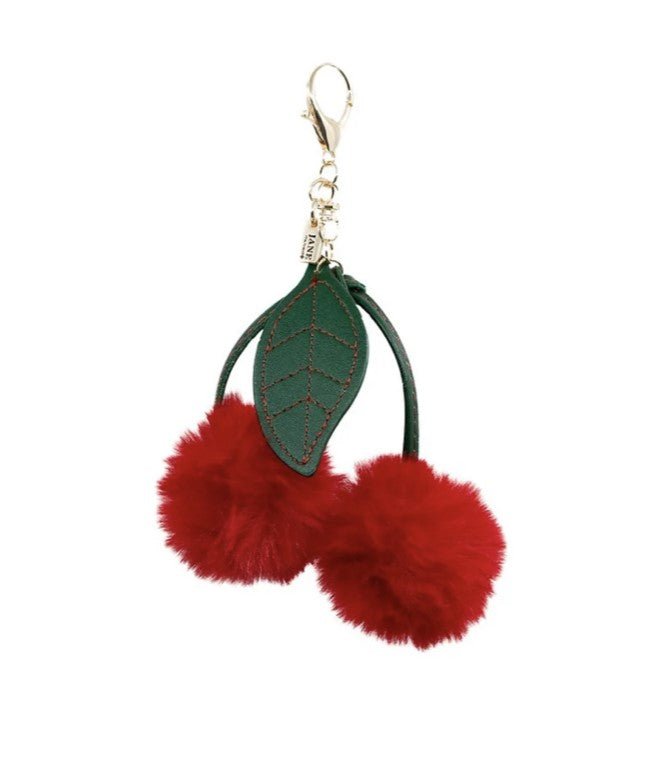 Faux Fur Pom Cherry Bag Charm in Red - Mastermind Toys___249185