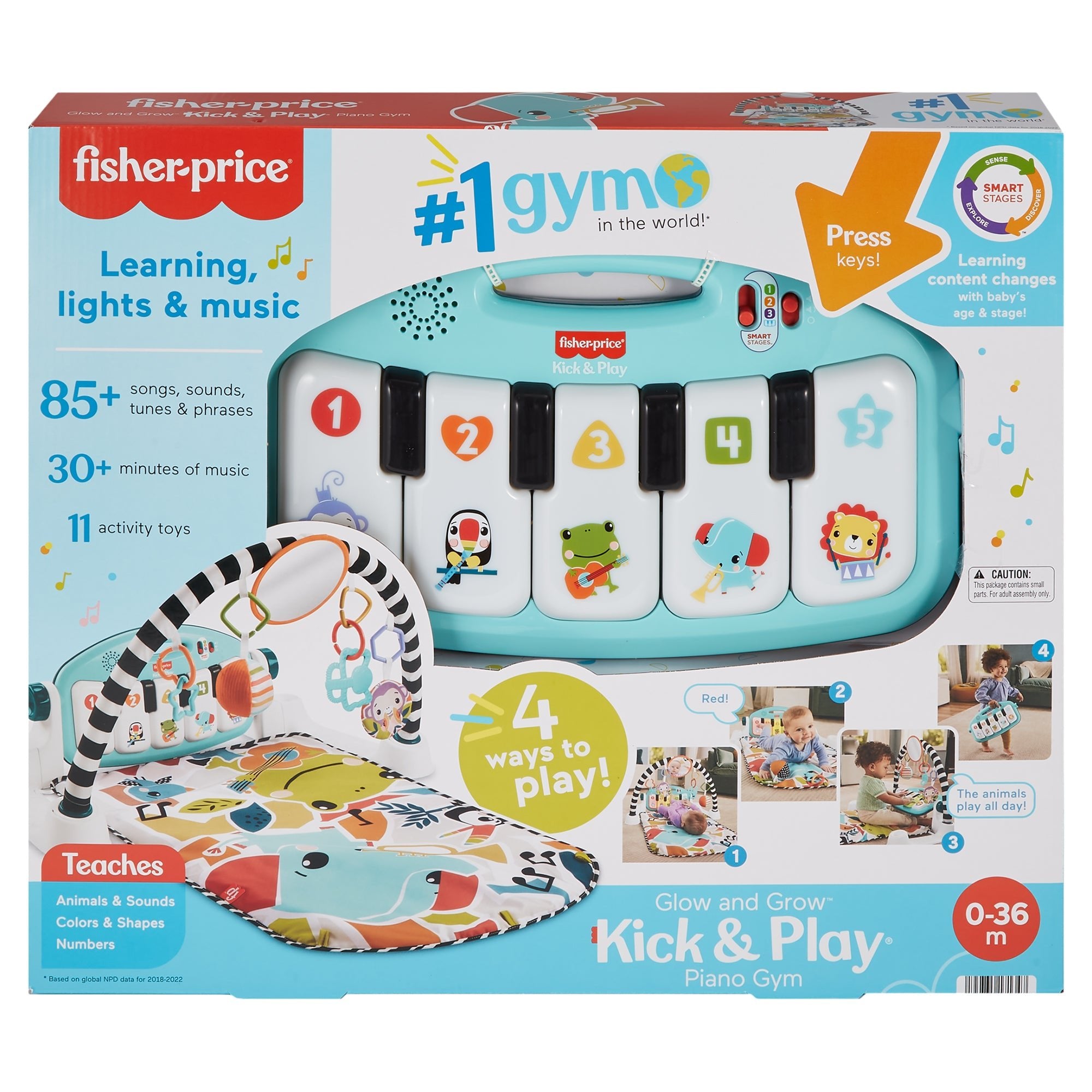 Fisher - Price® Glow and Grow™ Kick & Play® Piano Gym - Mastermind Toys___248737