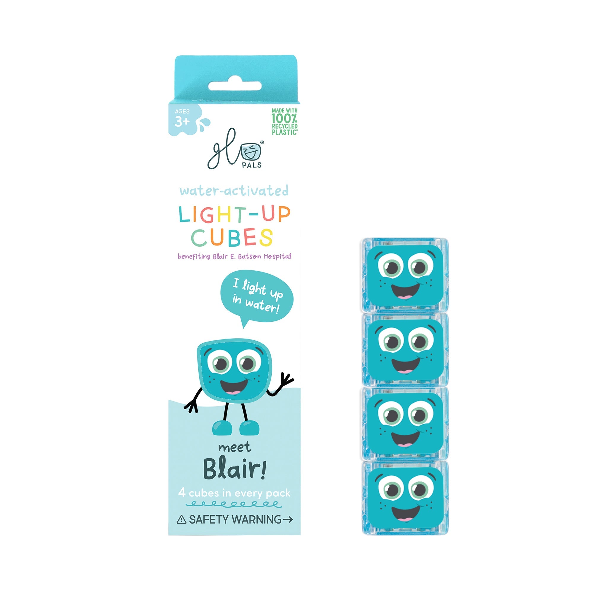 Glo Pals - Light Up Cubes 4pk - Blair - Blue - Mastermind Toys___255567