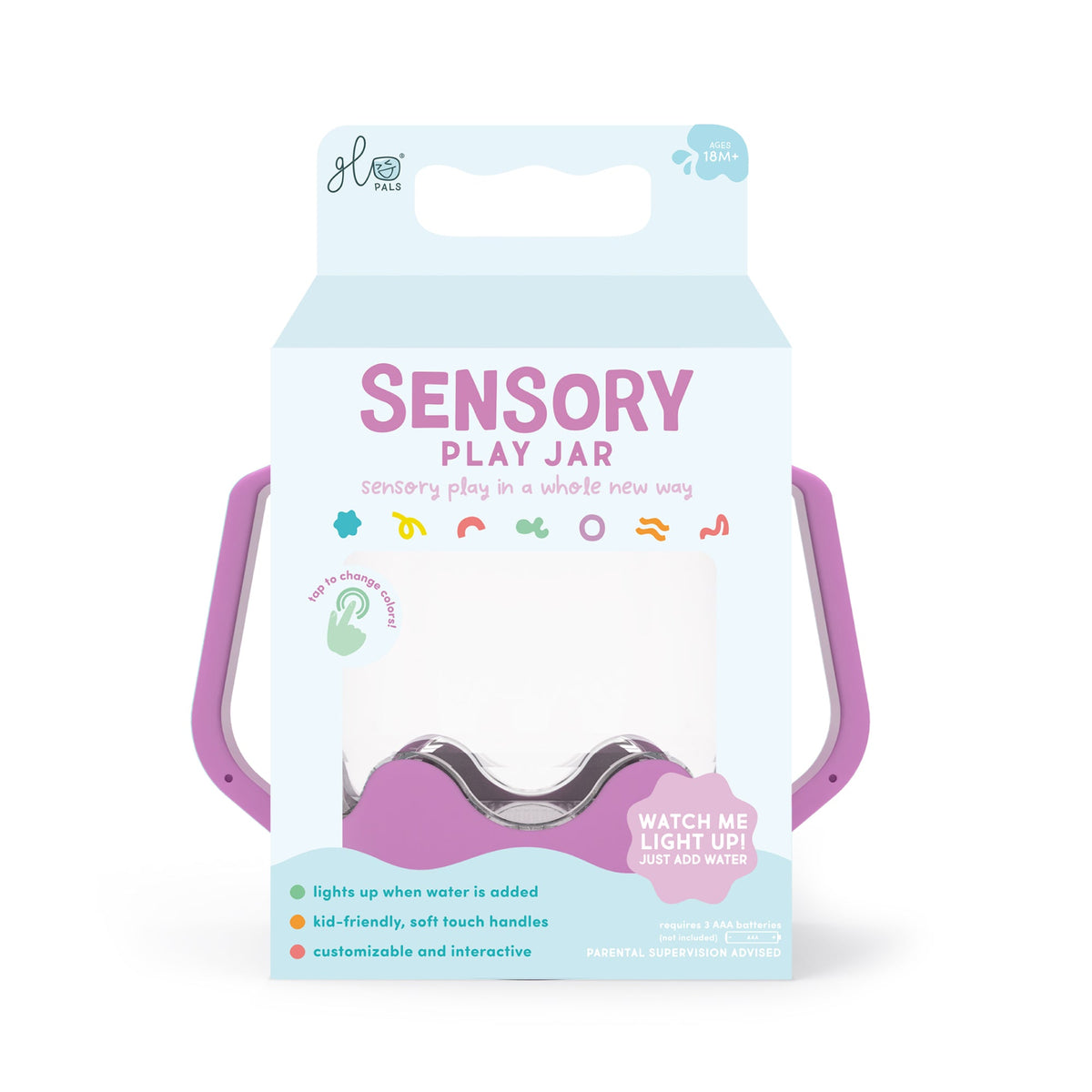 Glo Pals - Sensory Jar - Stardust - Purple - Mastermind Toys___257083