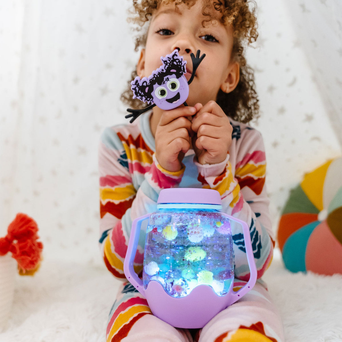 Glo Pals - Sensory Jar - Stardust - Purple - Mastermind Toys___257083