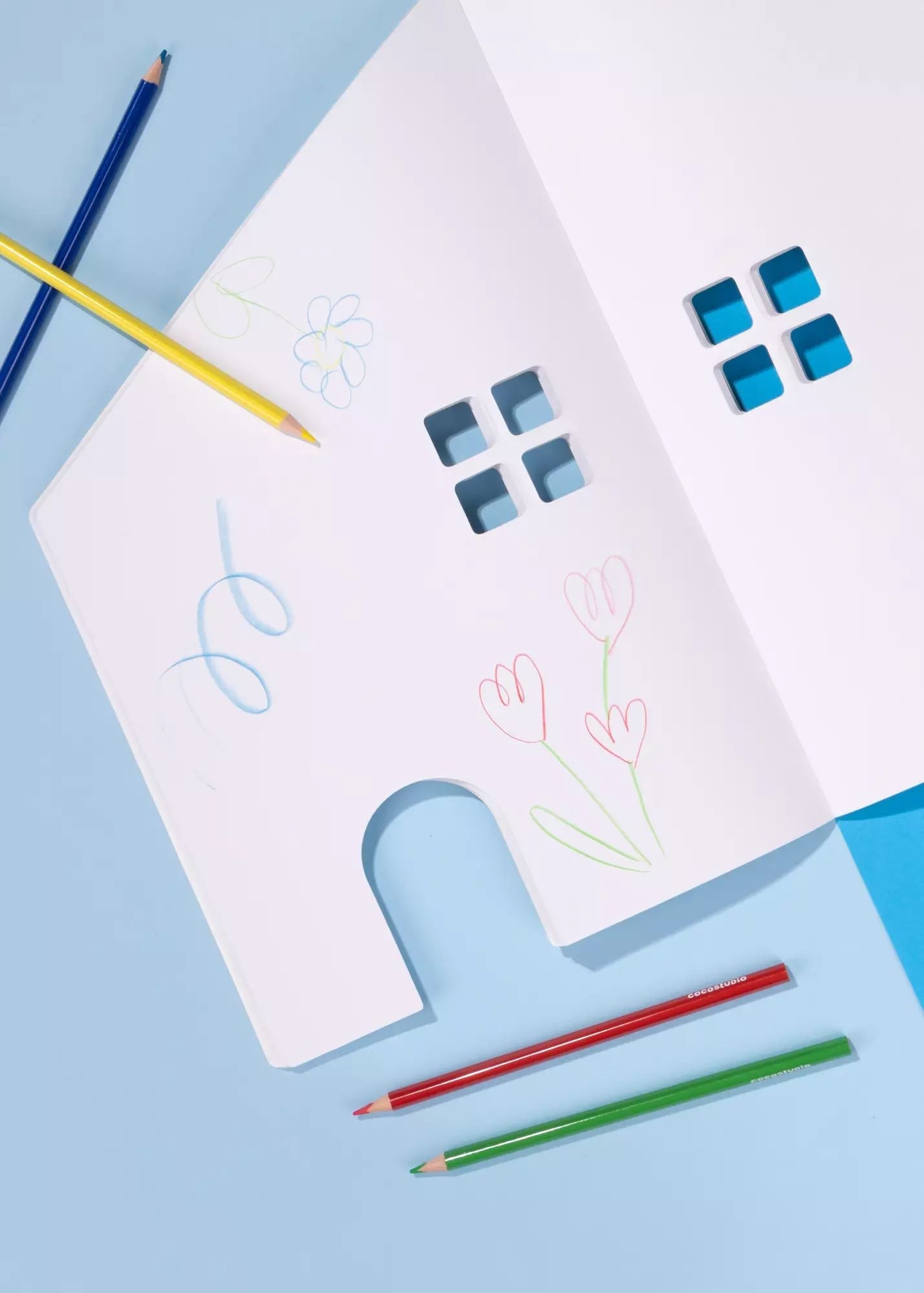 House Shaped Kids Sketchbook (40 pages) - Mastermind Toys___250095