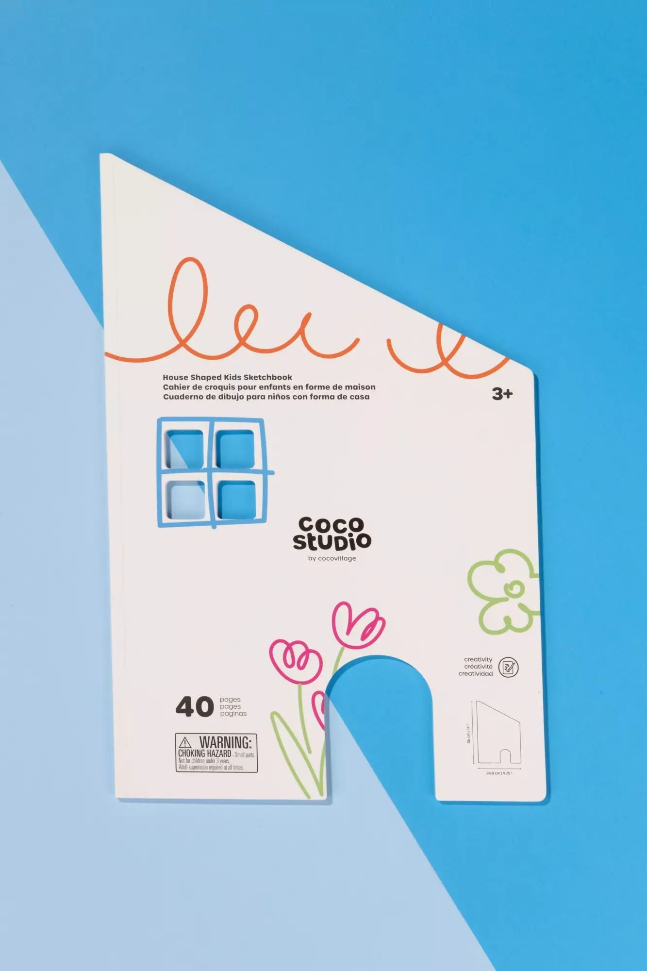 House Shaped Kids Sketchbook (40 pages) - Mastermind Toys___250095