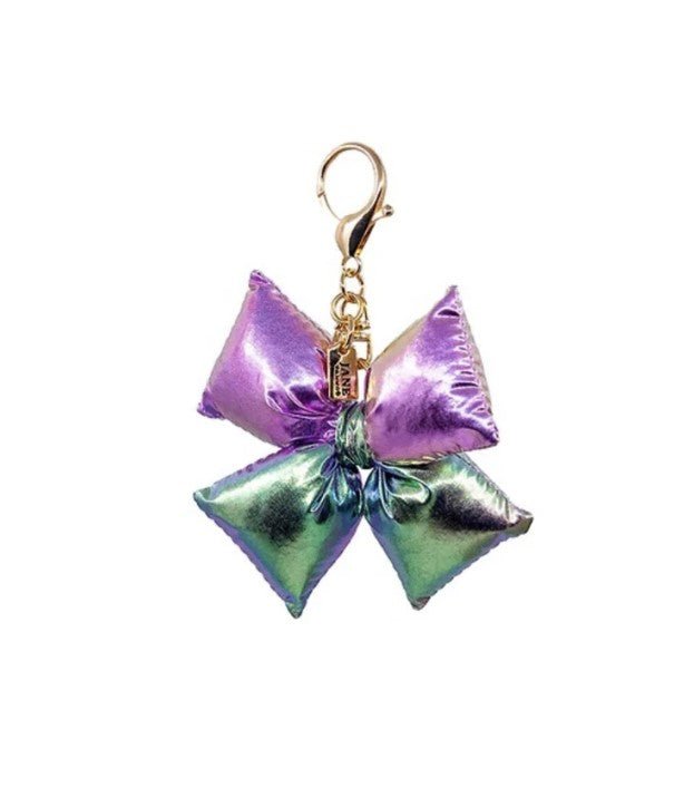 Iridescent Puffy Bow Bag Charm in Purple - Mastermind Toys___249182