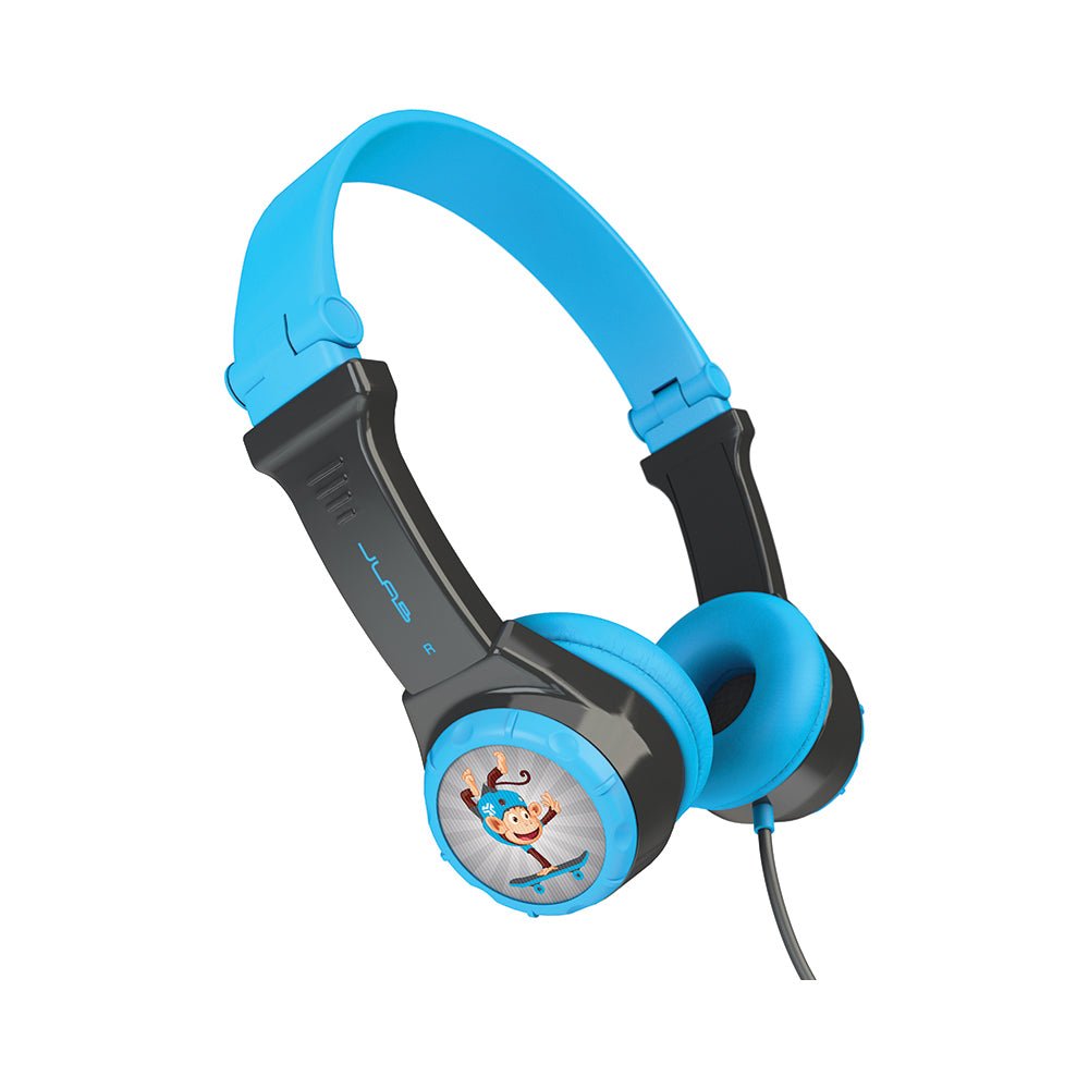 JLab JBuddies Black and Blue Kids Folding Wired Headphones - Mastermind Toys___221285