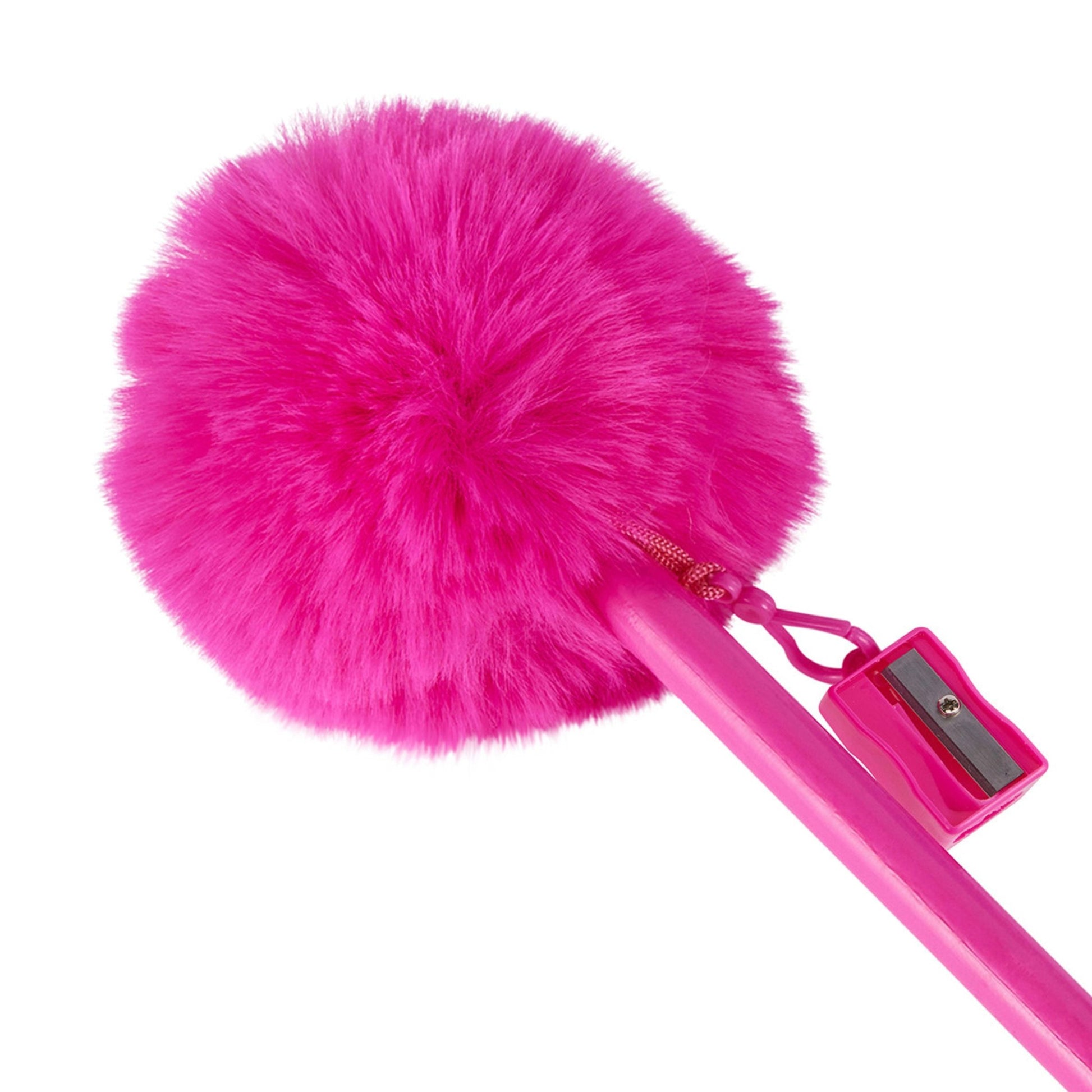 Jumbo Pom Pom Pencil W/ Sharpener Assorted - Mastermind Toys___236762