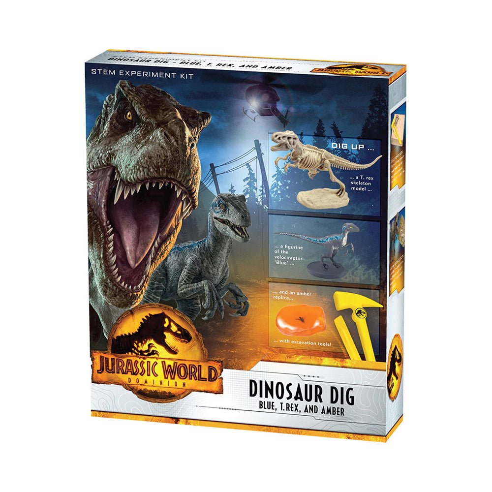 Jurassic World Dominion Dinosaur Dig - Blue T. Rex Amber - Mastermind Toys___226636