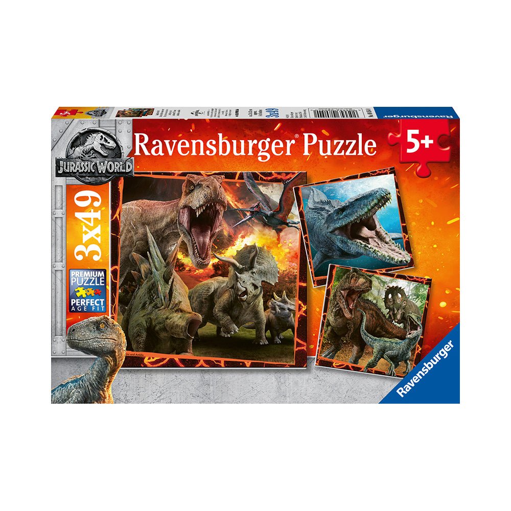 Jurassic World: Instinct to Hunt 3 x 49pc Puzzles - Mastermind Toys___226947