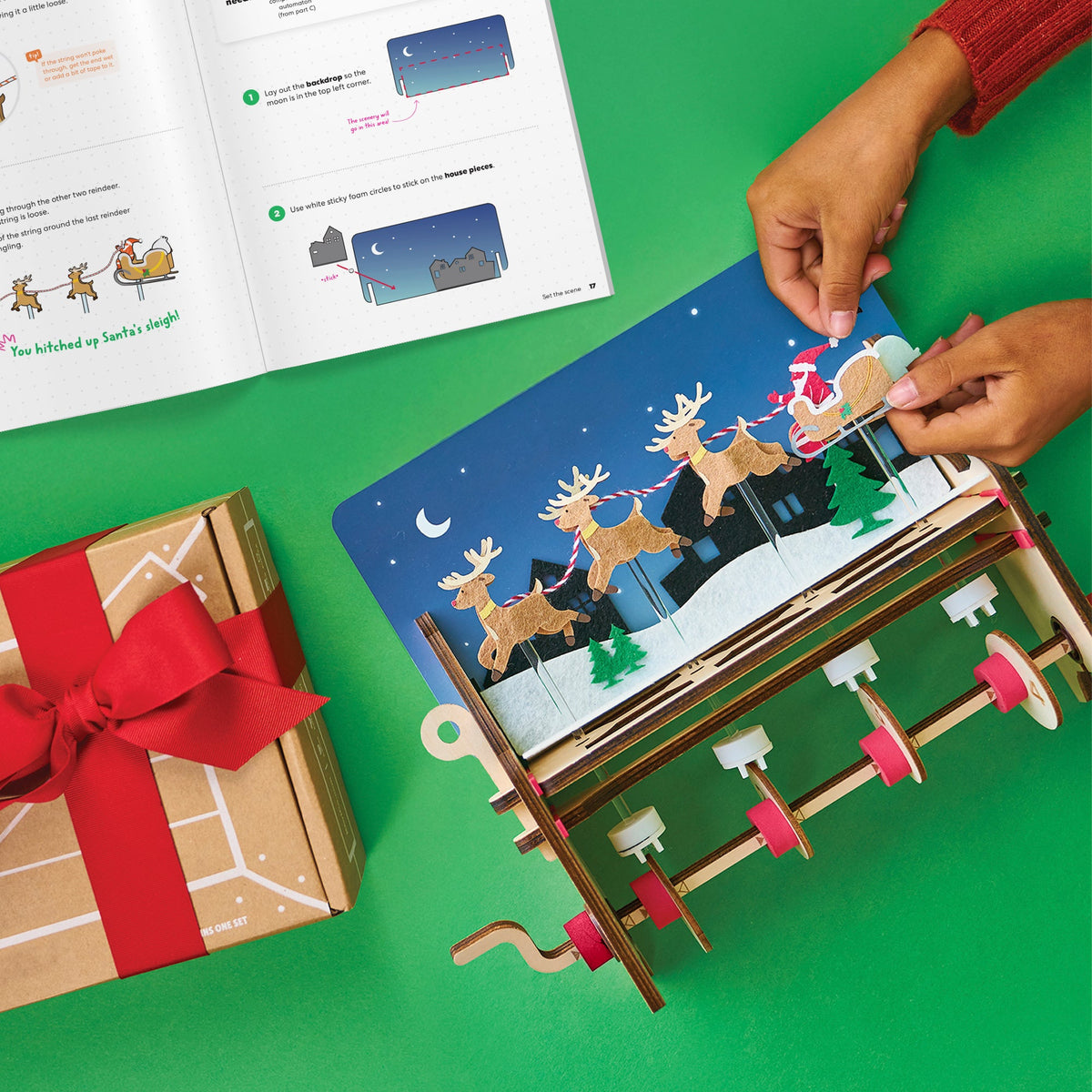 KiwiCo Santa's Sleigh Automaton - Mastermind Toys___257167