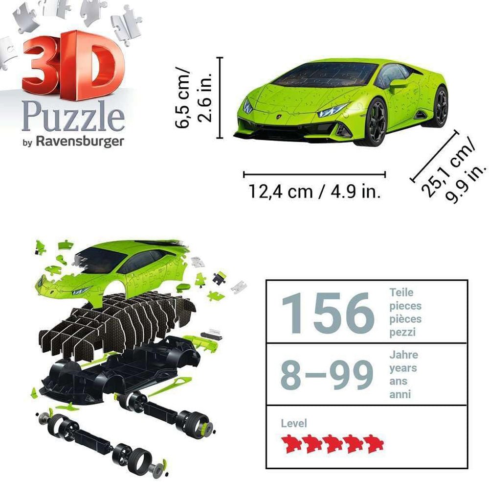 Lamborghini Huracan Verde 3D Puzzle - Mastermind Toys___237037