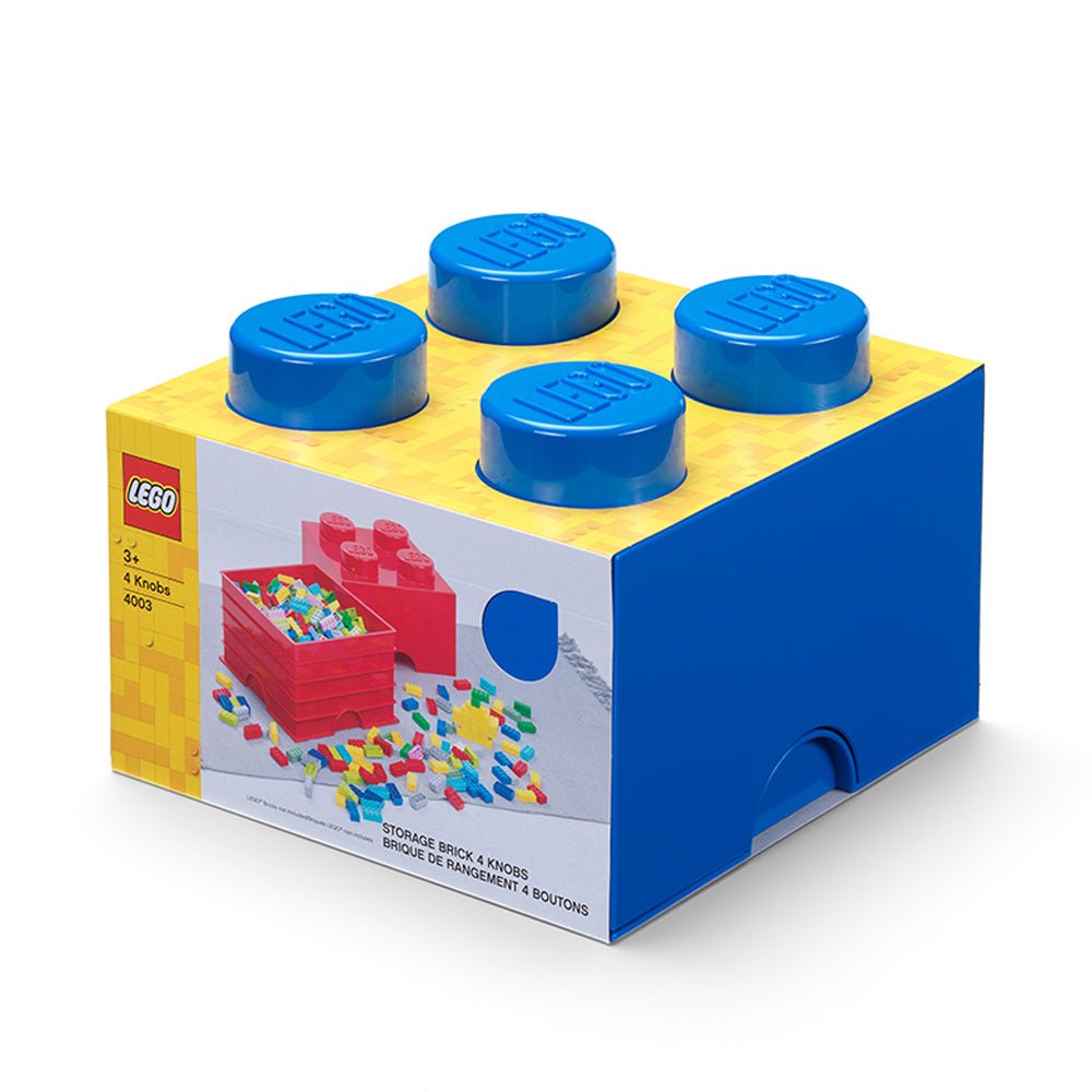 LEGO - 4 Knobs Storage Brick Bright Blue - Mastermind Toys___227328