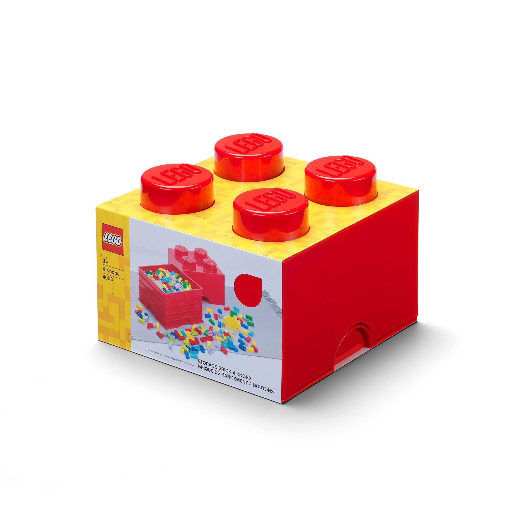 LEGO 4 Knobs Storage Brick - Red - Mastermind Toys___248619