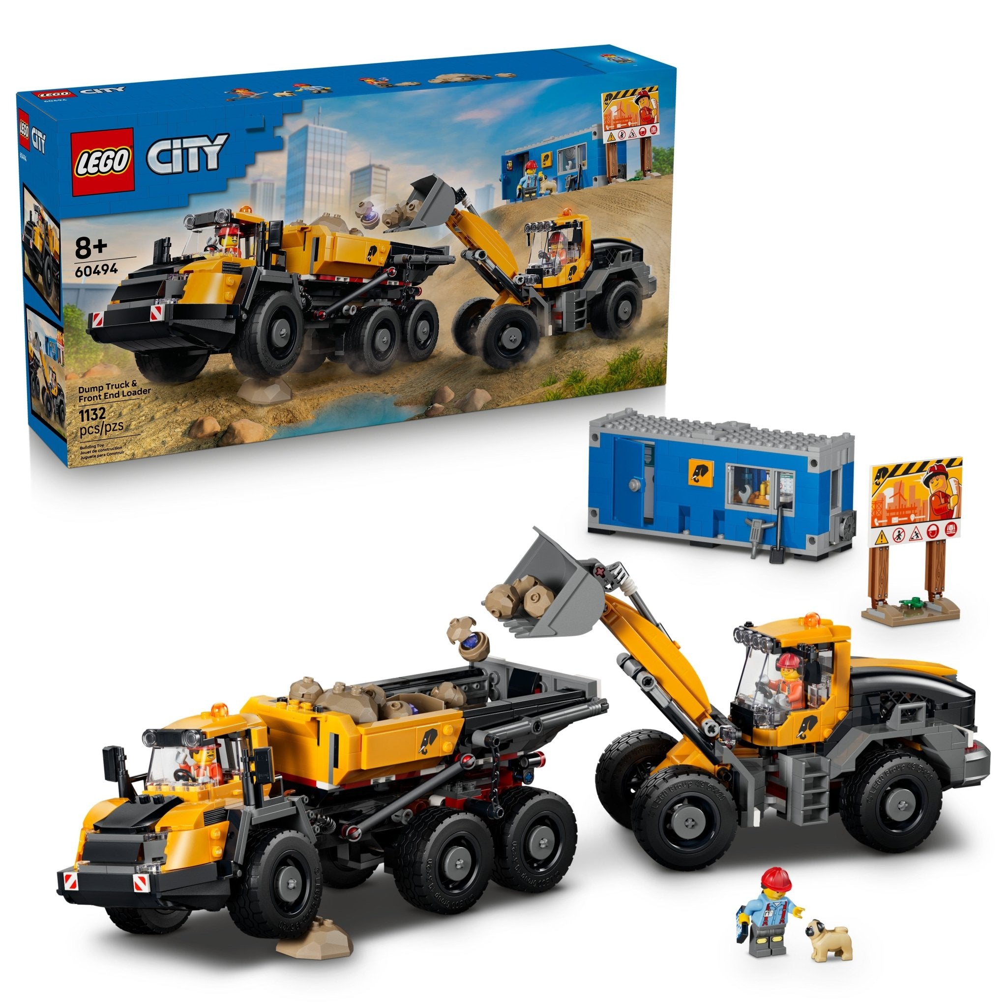 LEGO® City Dump Truck & Front End Loader 60494 - Mastermind Toys___253853