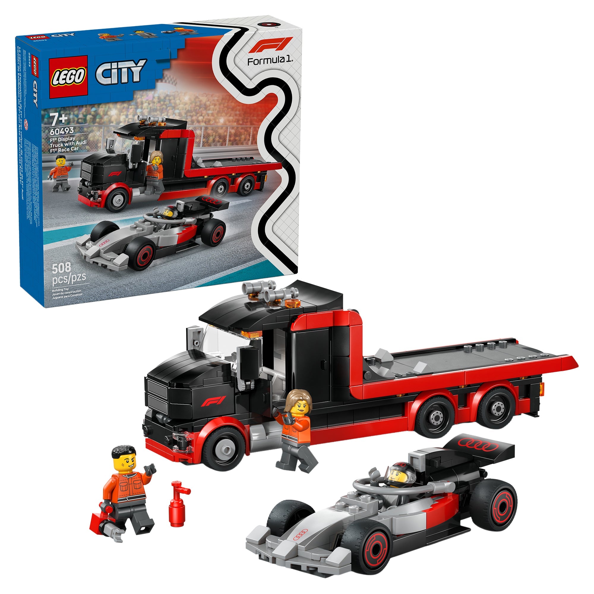 LEGO City F1 Display Truck with Audi F1 Race Car 60493 - Mastermind Toys___249623