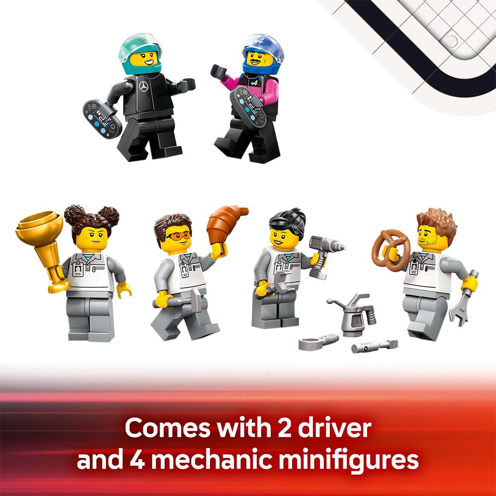 LEGO® City F1® Garage & Mercedes - AMG & Alpine Cars 60444 - Mastermind Toys___244183