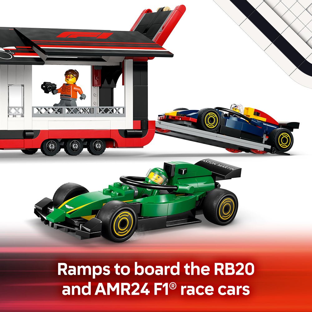 LEGO® City F1® Truck with RB20 & AMR24 F1® Cars 60445 - Mastermind Toys___244184