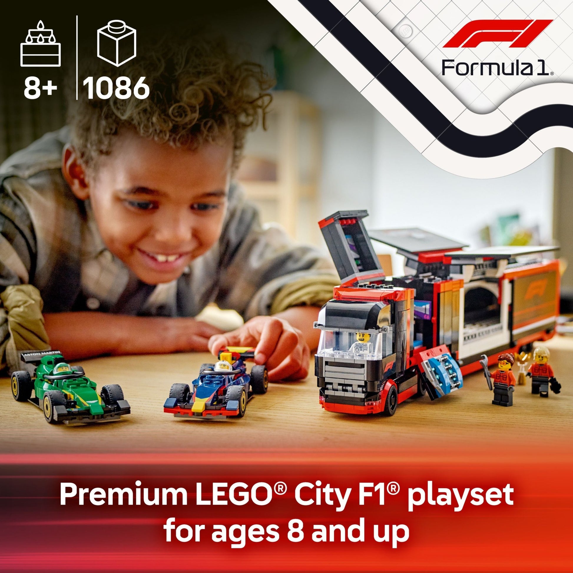 LEGO® City F1® Truck with RB20 & AMR24 F1® Cars 60445 - Mastermind Toys___244184