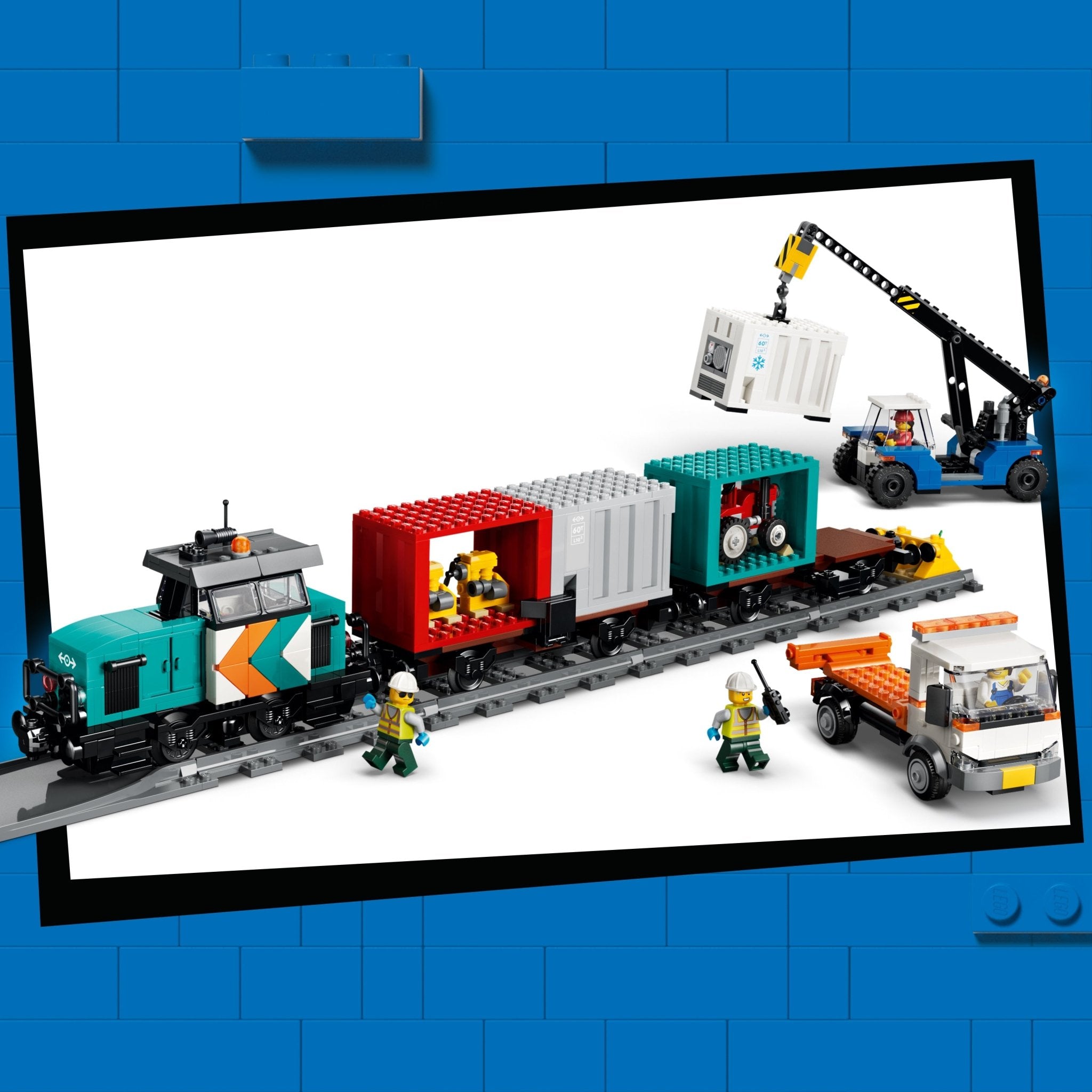 LEGO® City Harbor Freight Train with Crane & Truck 60509 - Mastermind Toys___253857