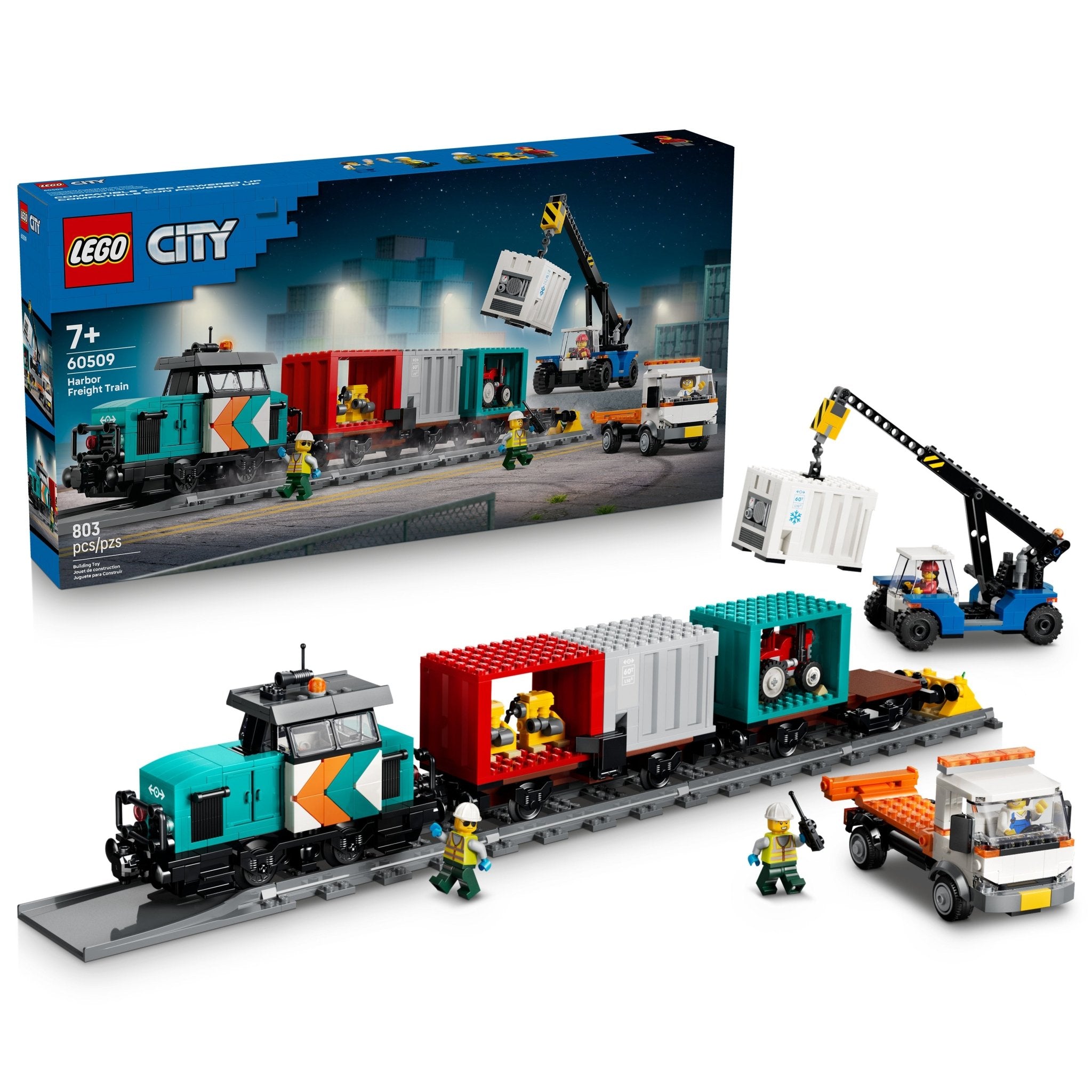 LEGO® City Harbor Freight Train with Crane & Truck 60509 - Mastermind Toys___253857