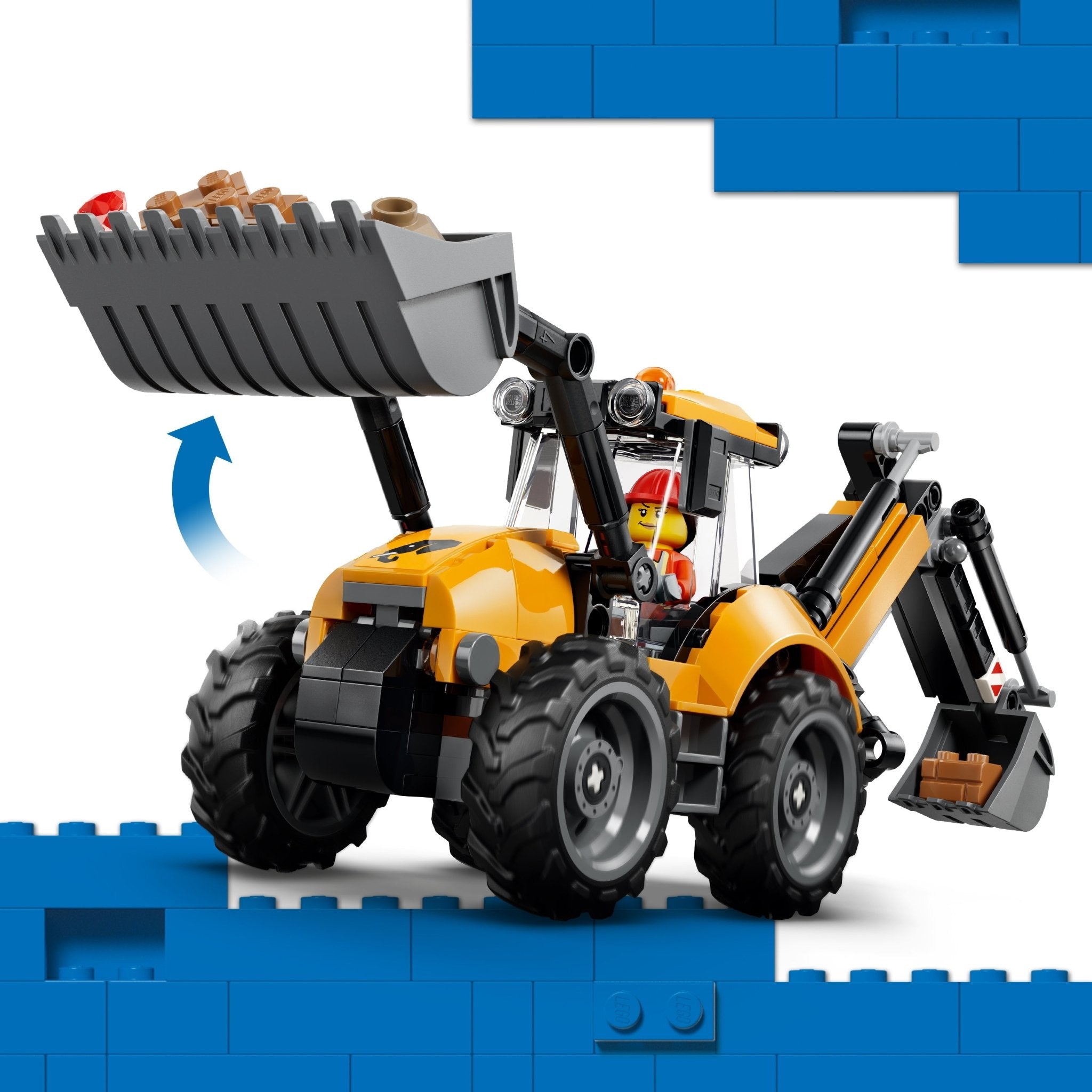 LEGO® City Yellow Backhoe Loader Building Toy 60480 - Mastermind Toys___253851