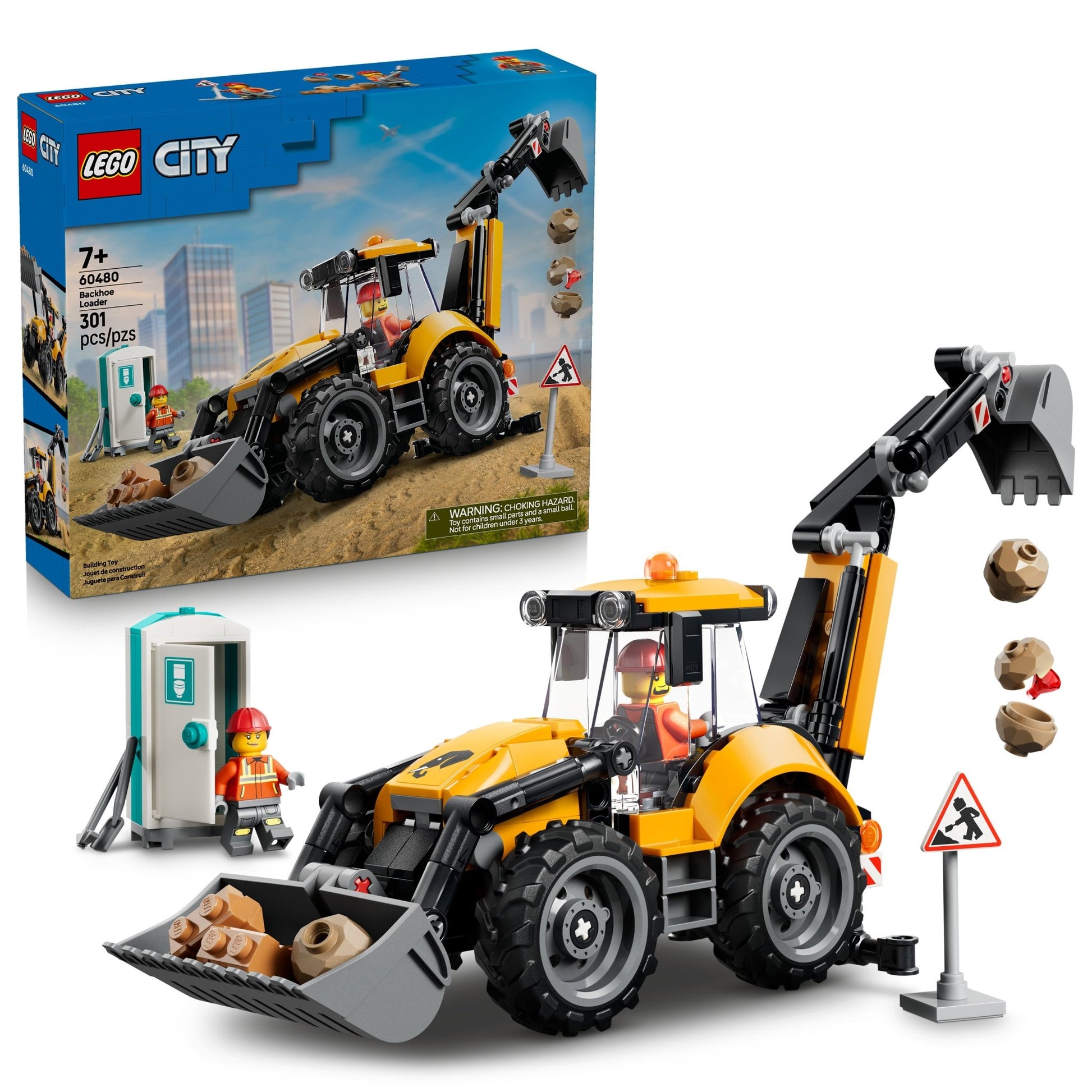 LEGO® City Yellow Backhoe Loader Building Toy 60480 - Mastermind Toys___253851