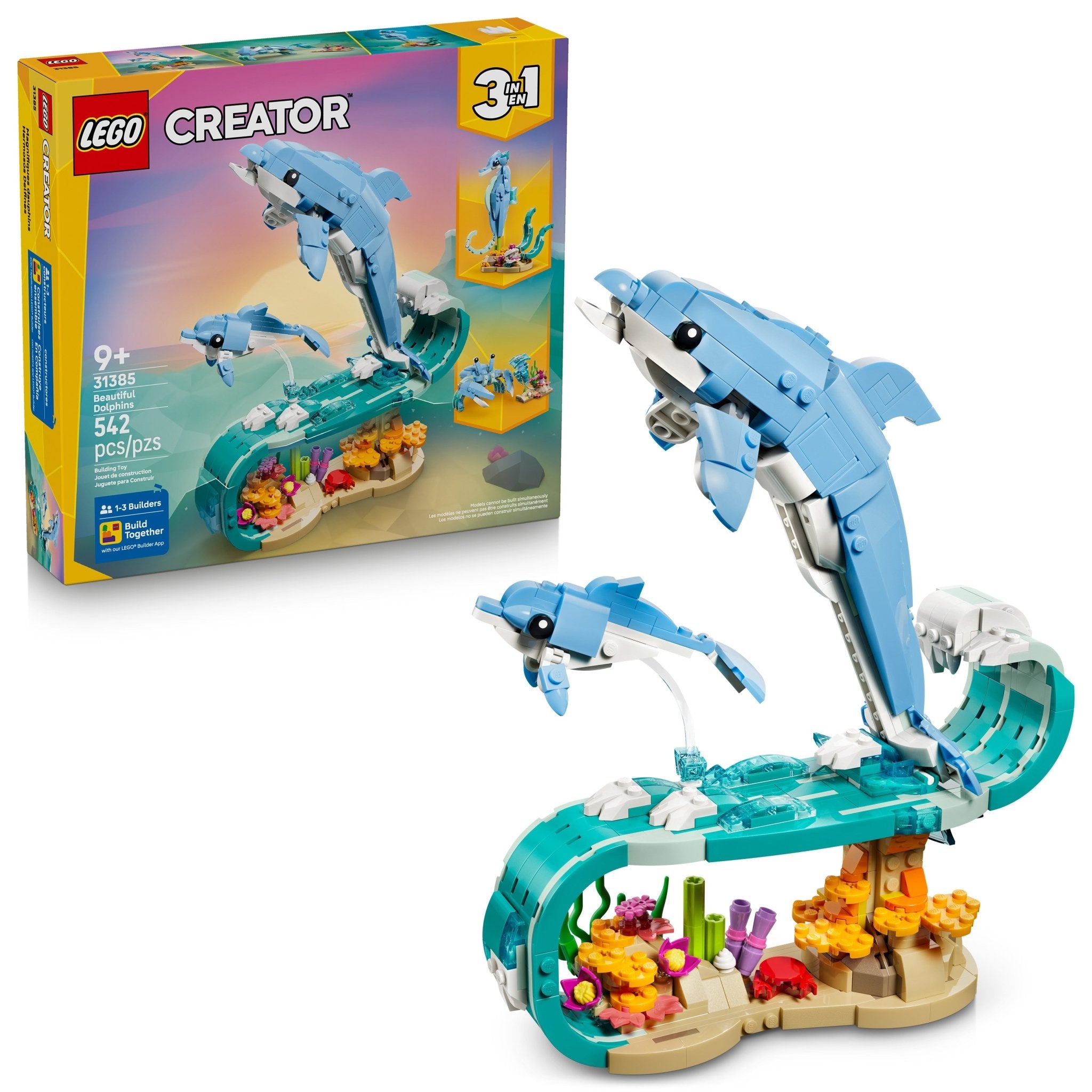 LEGO® Creator Sea Animals: Beautiful Dolphins 31385 - Mastermind Toys___249496