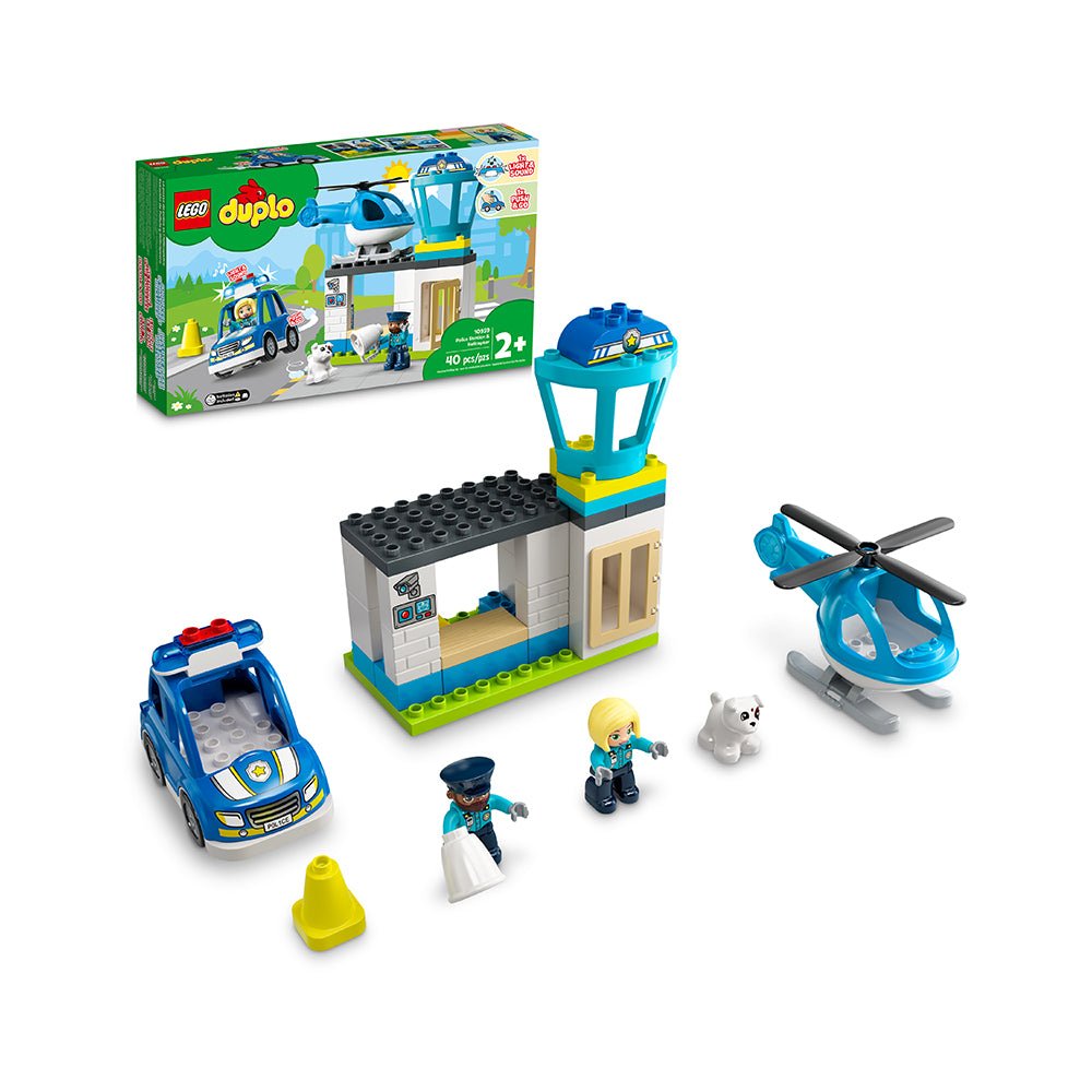 LEGO DUPLO Rescue Police Station & Helicopter 10959 Building Toy (40 Pieces) - Mastermind Toys___223766