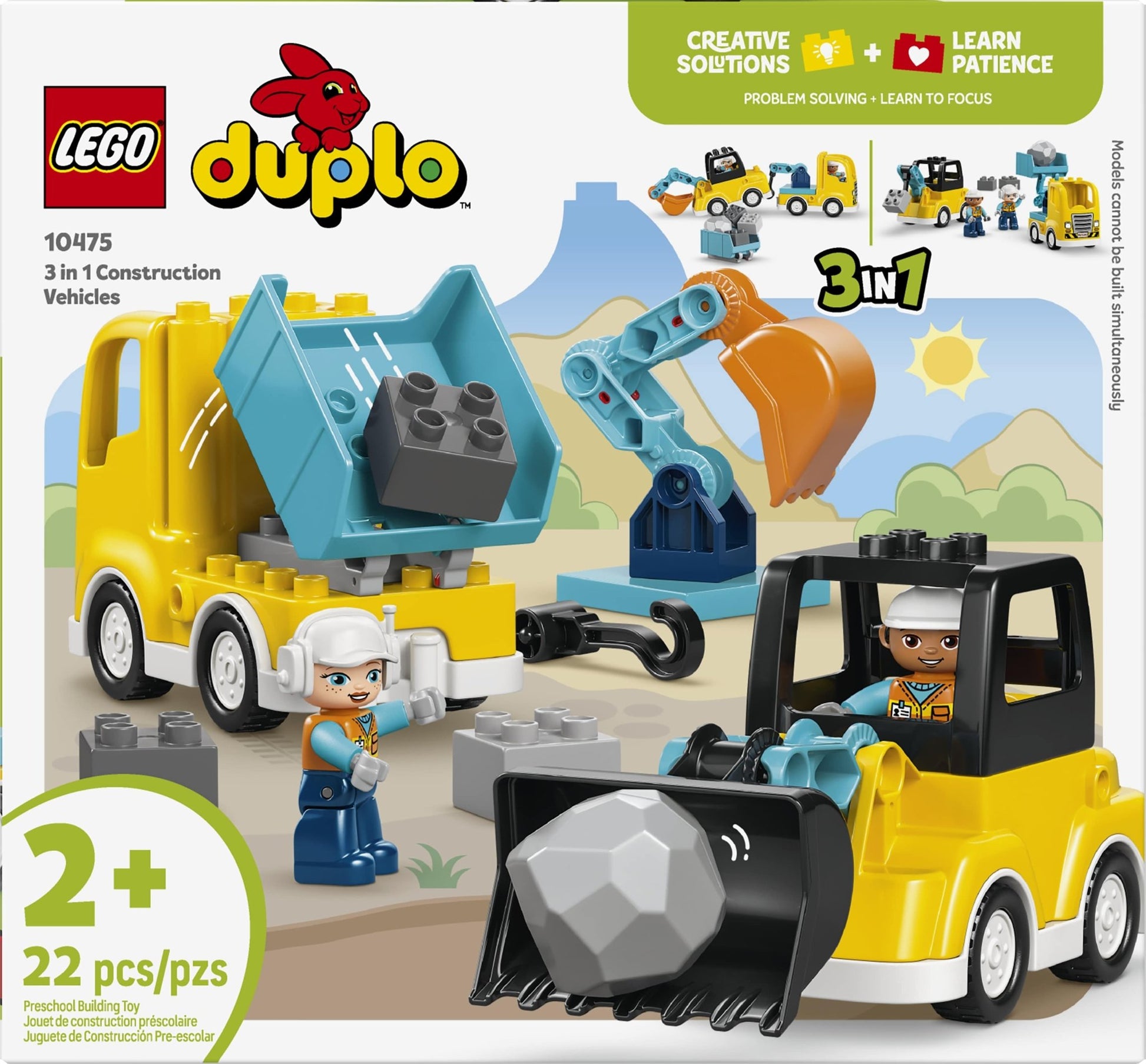 LEGO® DUPLO® Town 3 in 1 Construction Vehicles 10475 - Mastermind Toys___249465